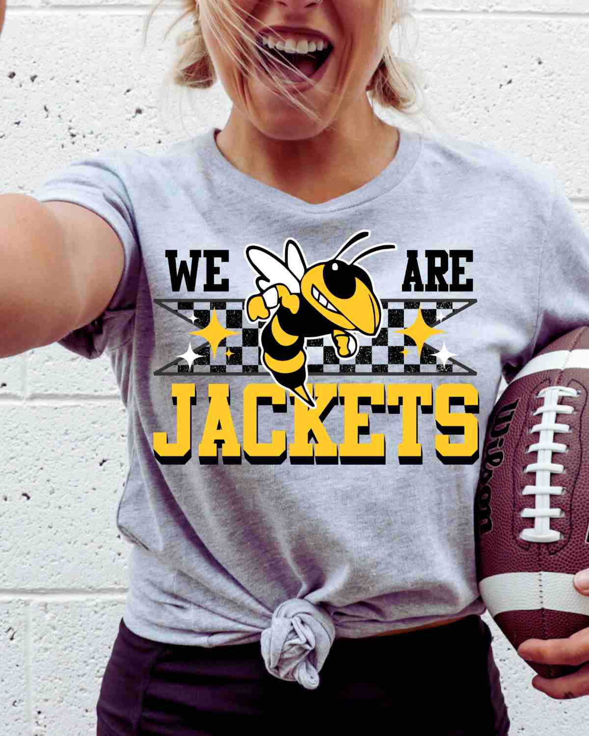 We are Jackets Checkered Tag DTF Transfer