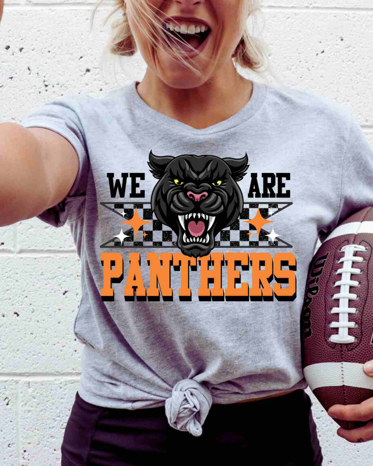 We Are Panthers Checkered Tag DTF Transfer