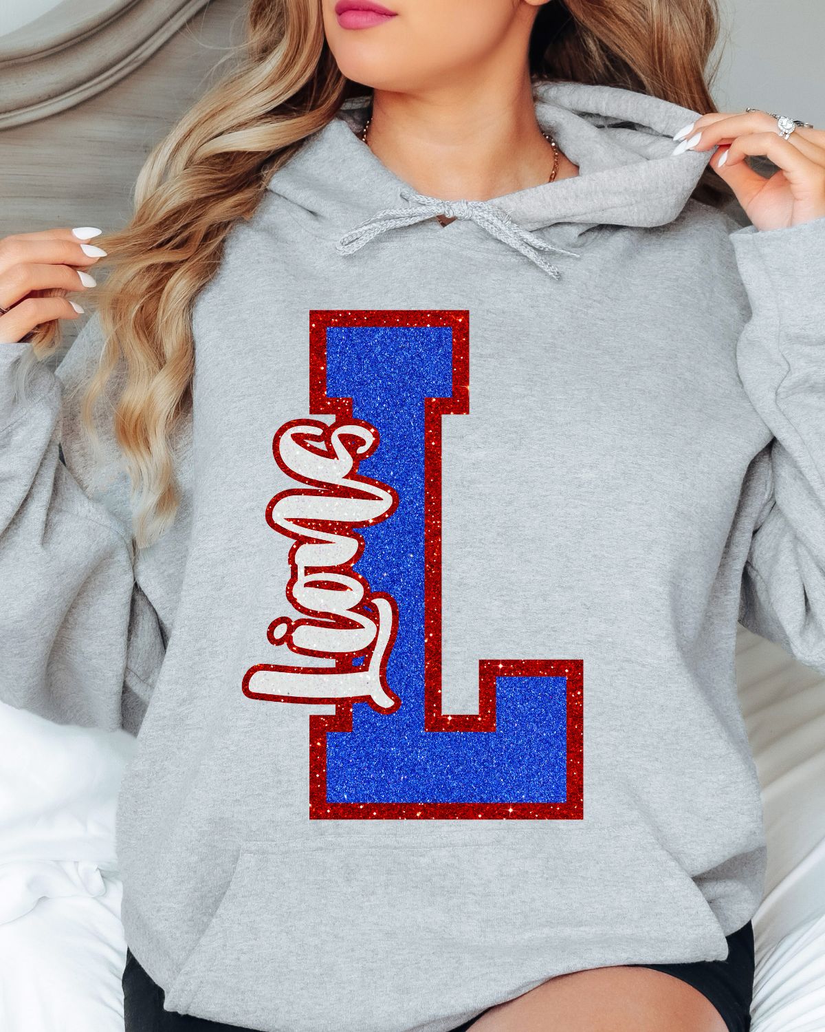 Lions Glitter Letter DTF Transfer