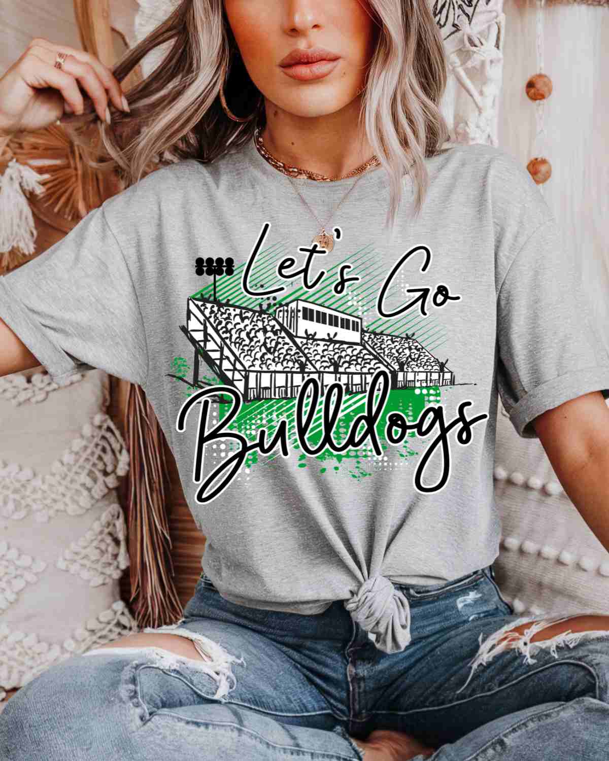 Let's Go Bulldogs Stadium DTF Transfer