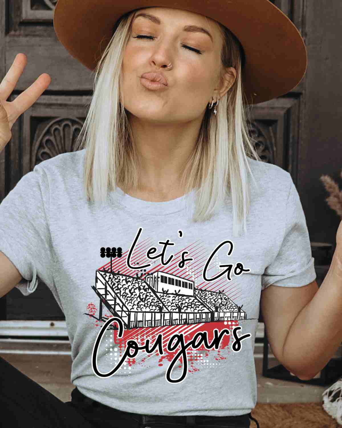 Let's Go Cougars Stadium DTF Transfer