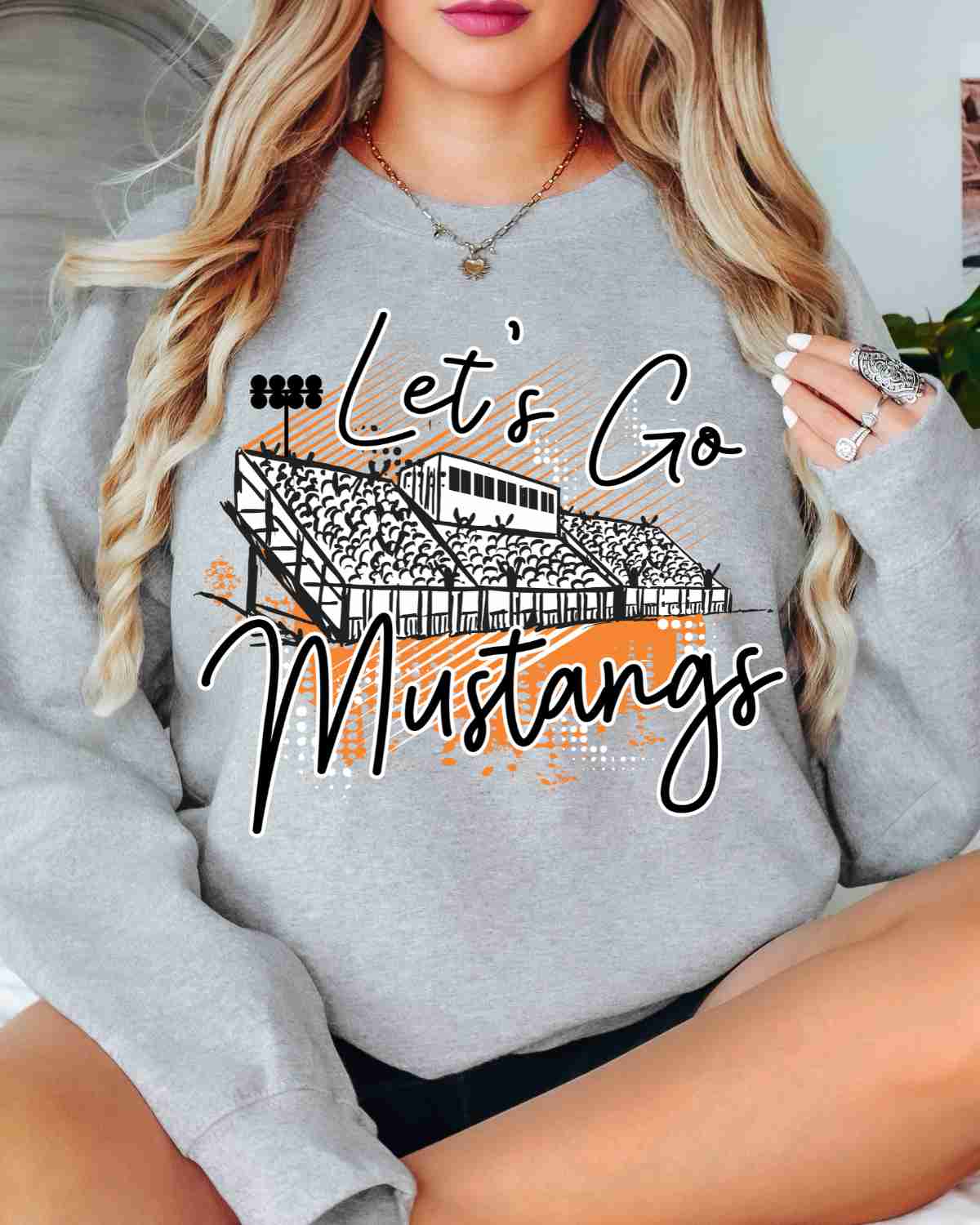 Let's Go Mustangs Stadium DTF Transfer