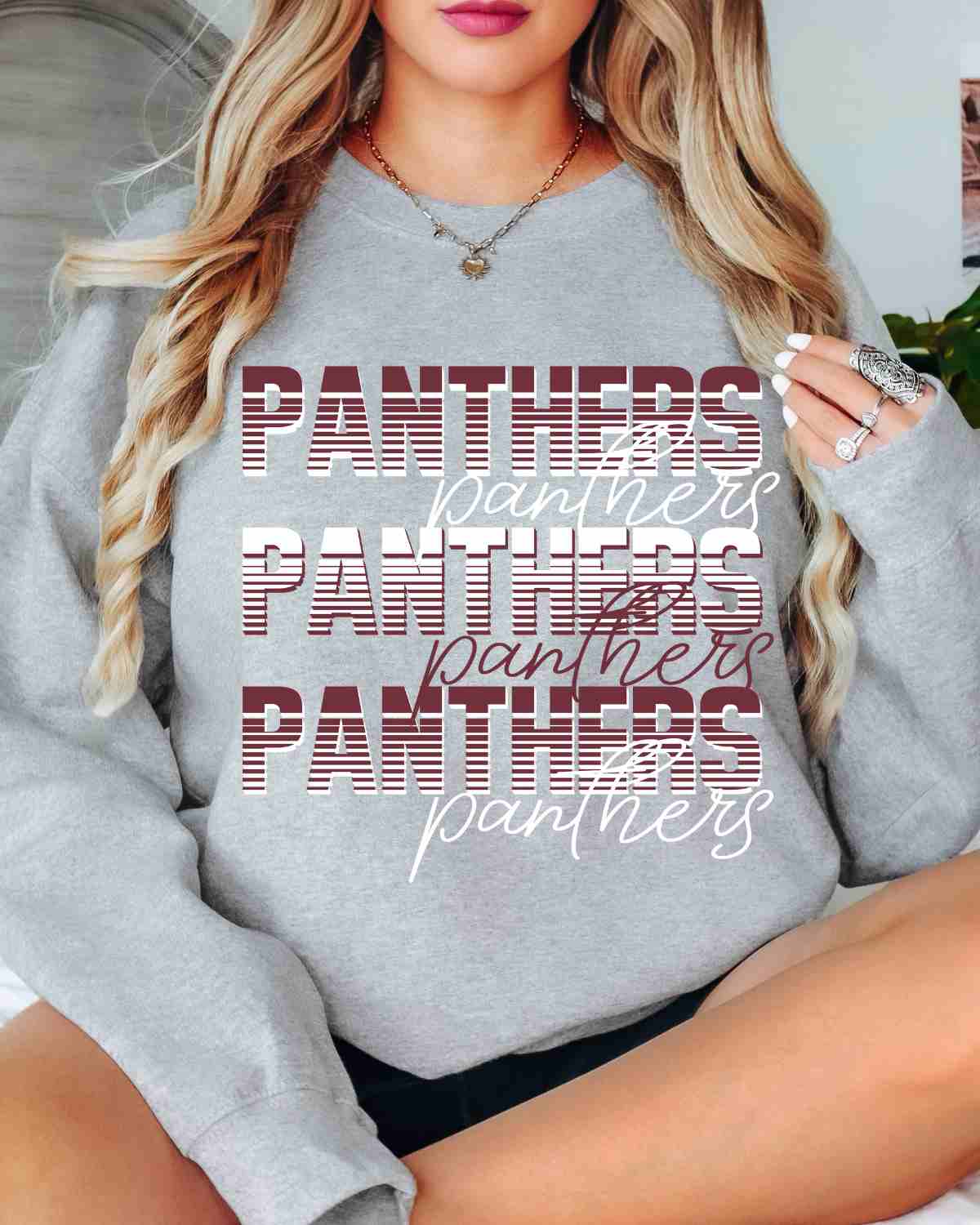 Panthers Sliced Lettering DTF Transfer