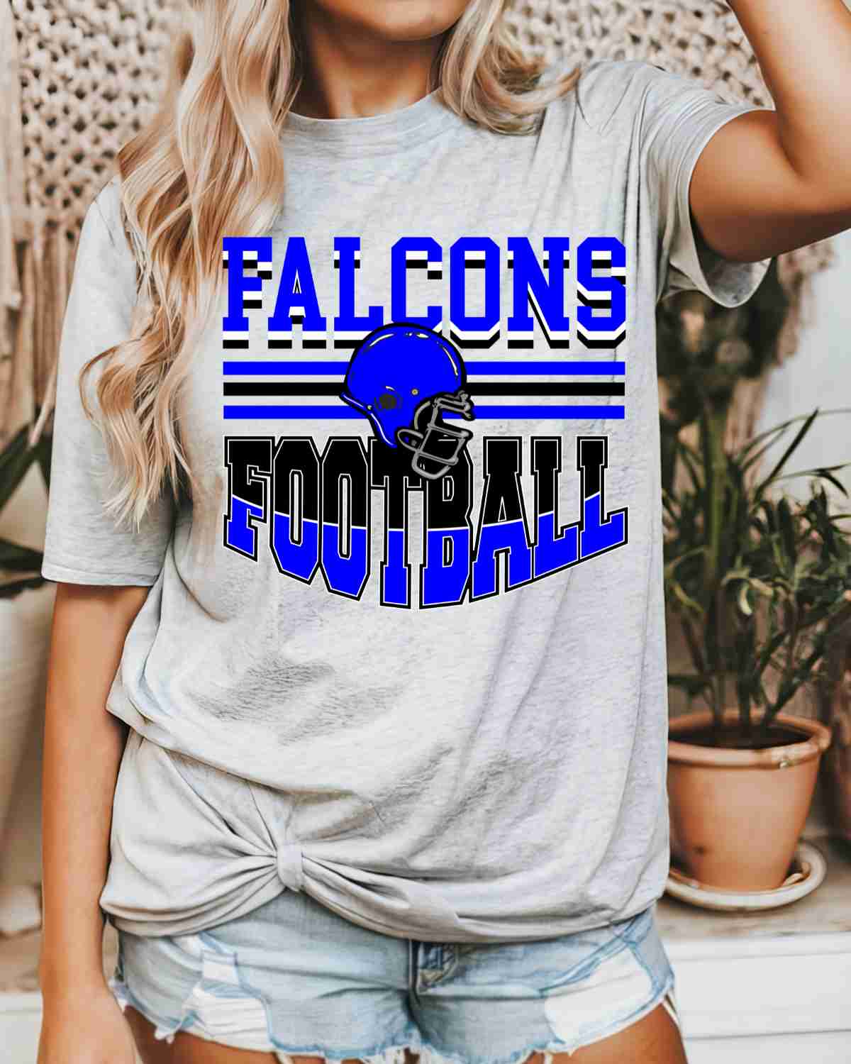 Falcons Football Helmet Middle DTF Transfer