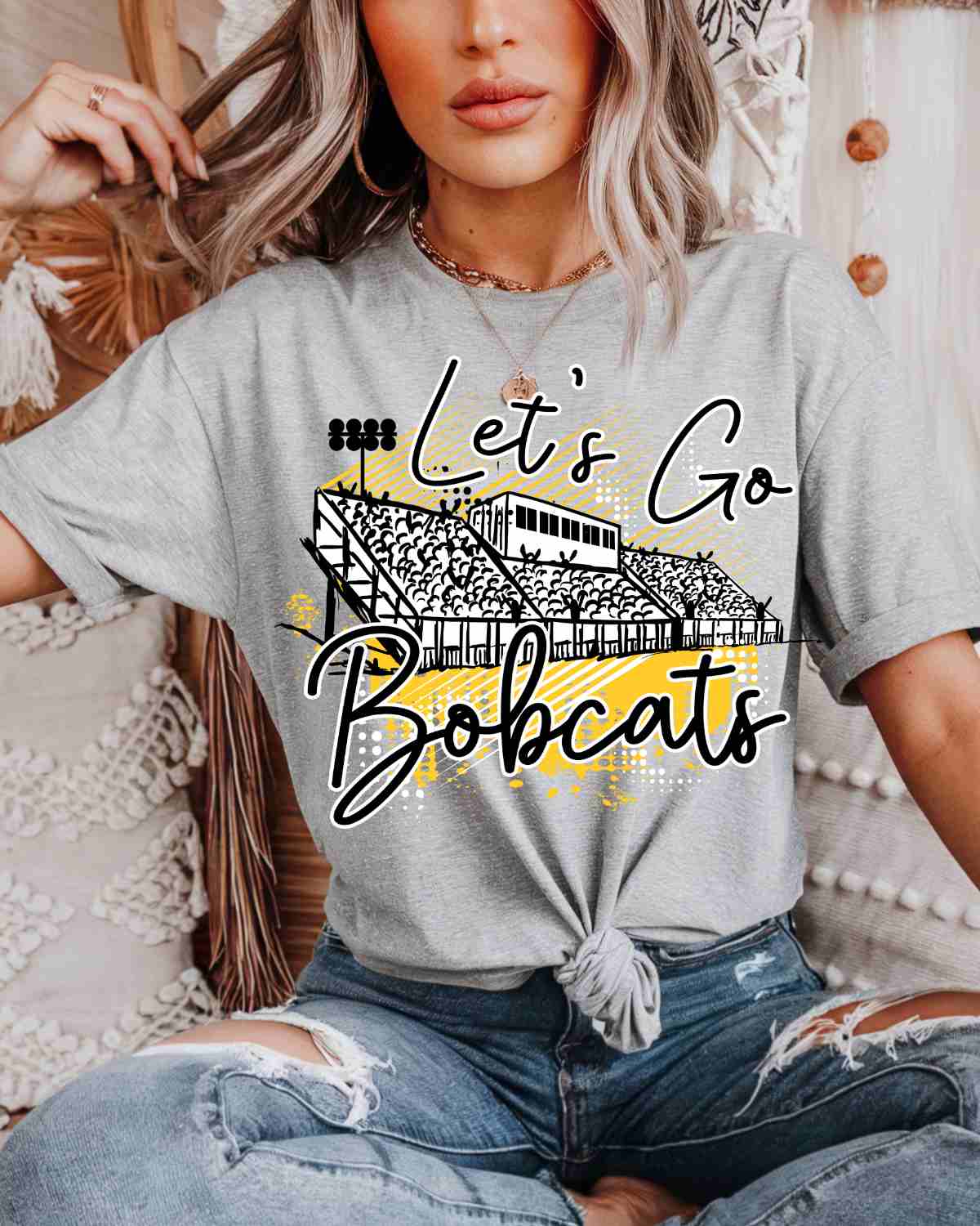 Let's Go Bobcats Stadium DTF Transfer