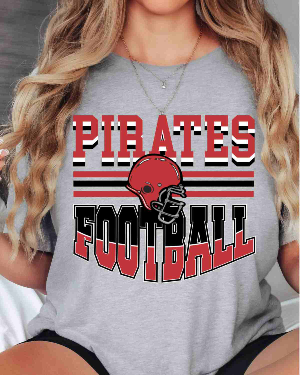 Pirates Football Helmet Middle DTF Transfer