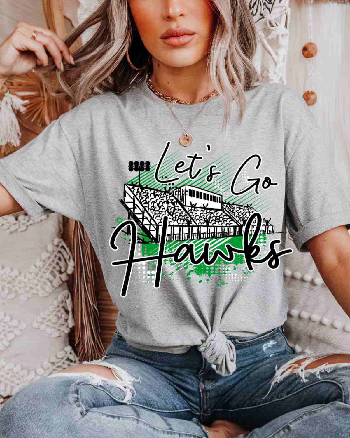 Let's Go Hawks Stadium DTF Transfer