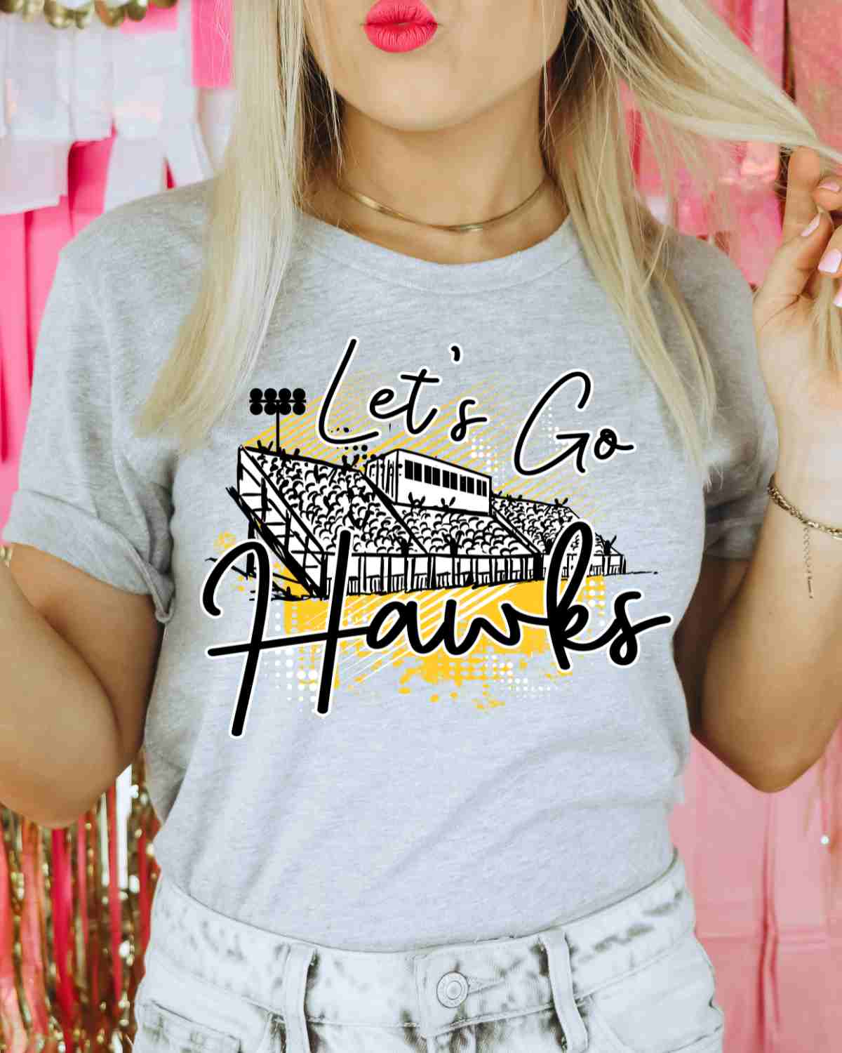 Let's Go Hawks Stadium DTF Transfer