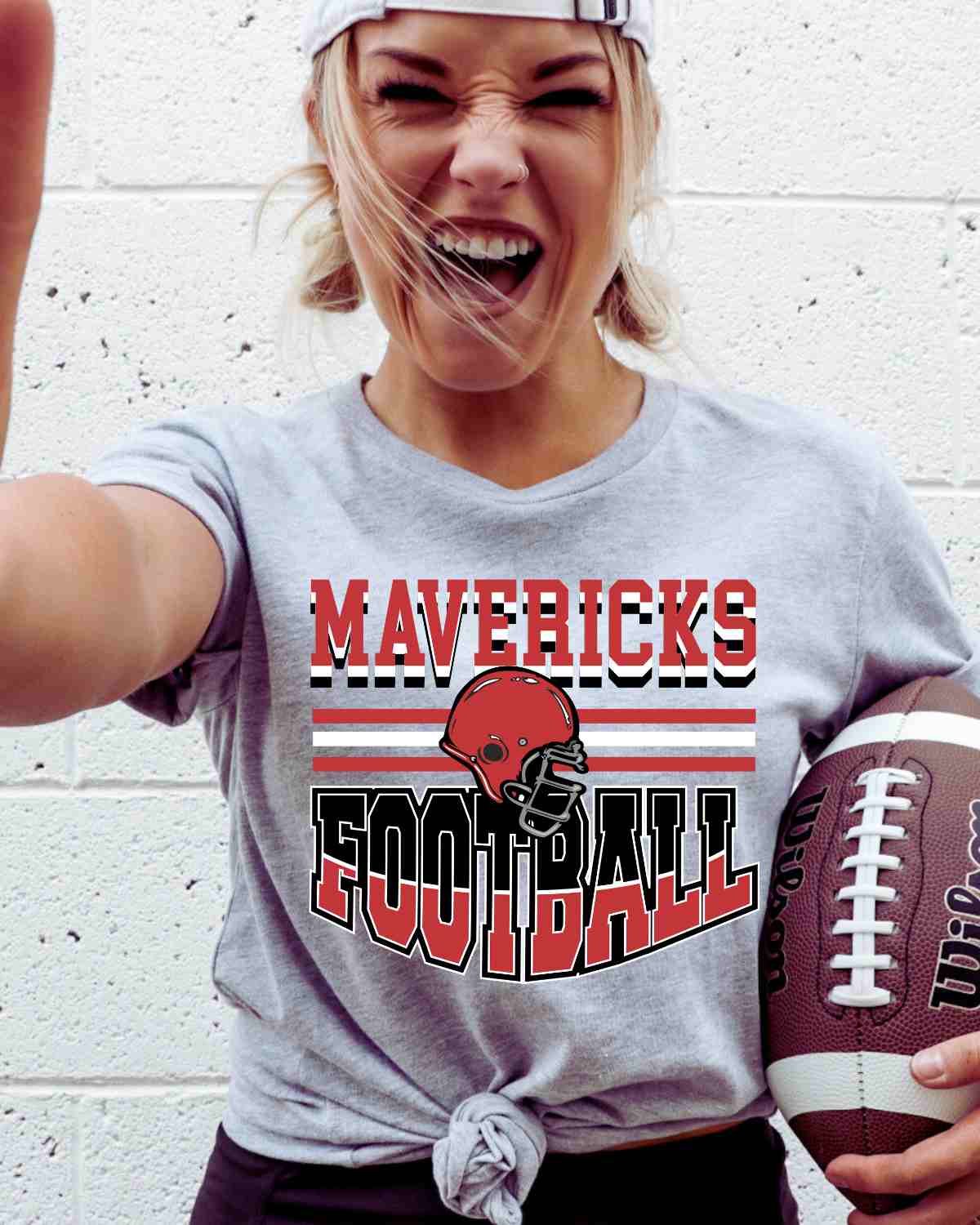 Mavericks Football Helmet Middle DTF Transfer