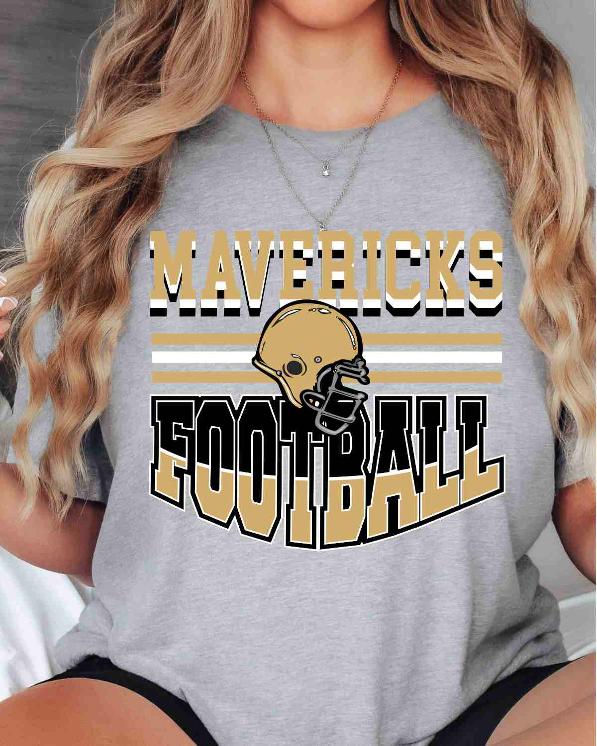 Mavericks Football Helmet Middle DTF Transfer