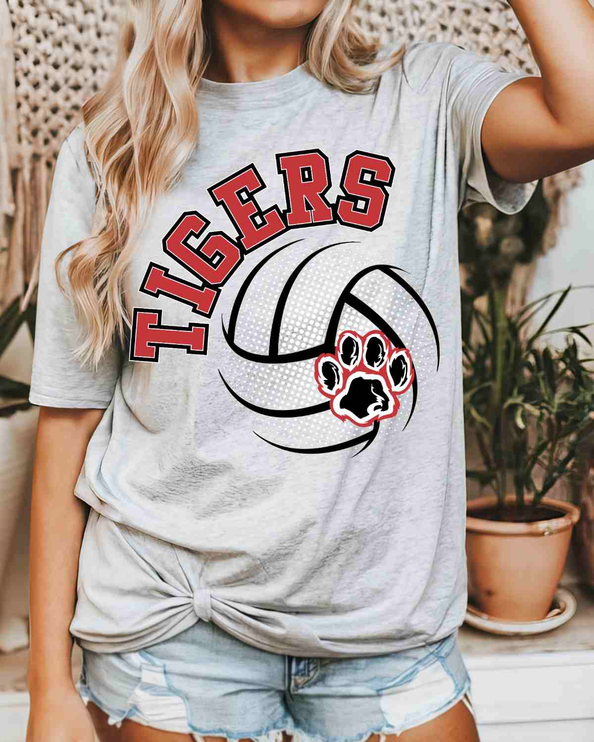 Tigers Volleyball Halftone DTF Transfer