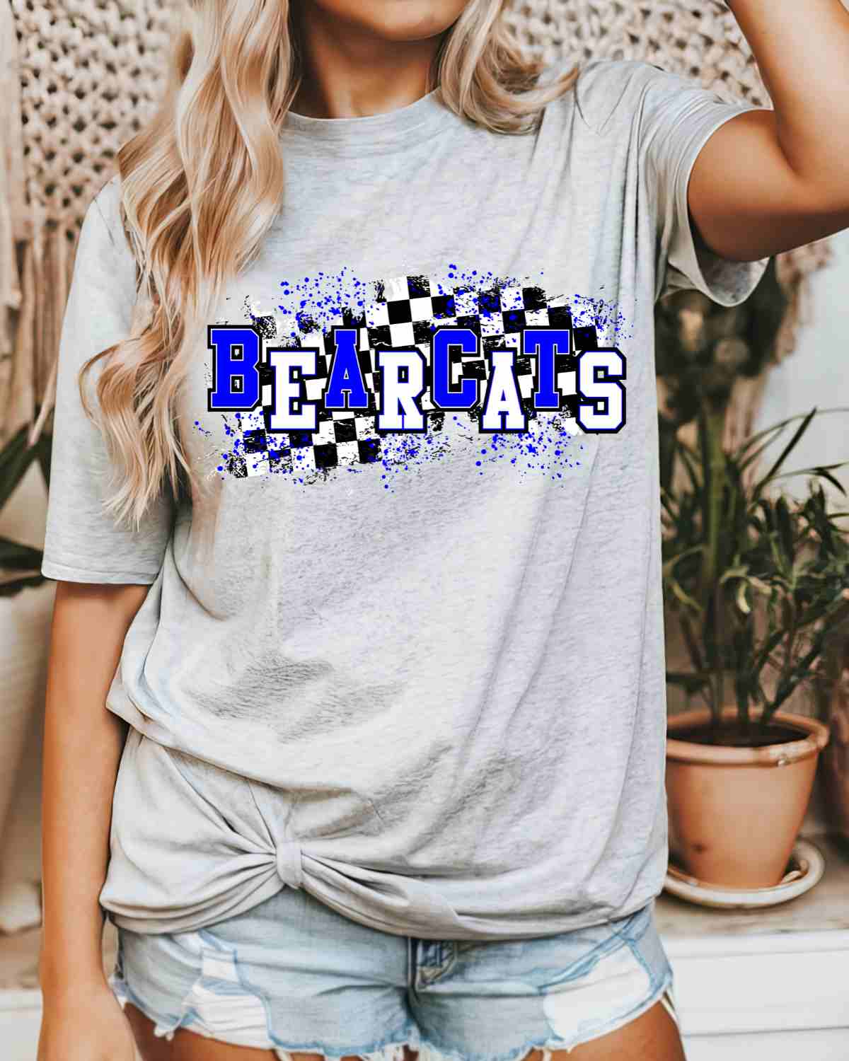 Bearcats Checkered Swash DTF Transfer