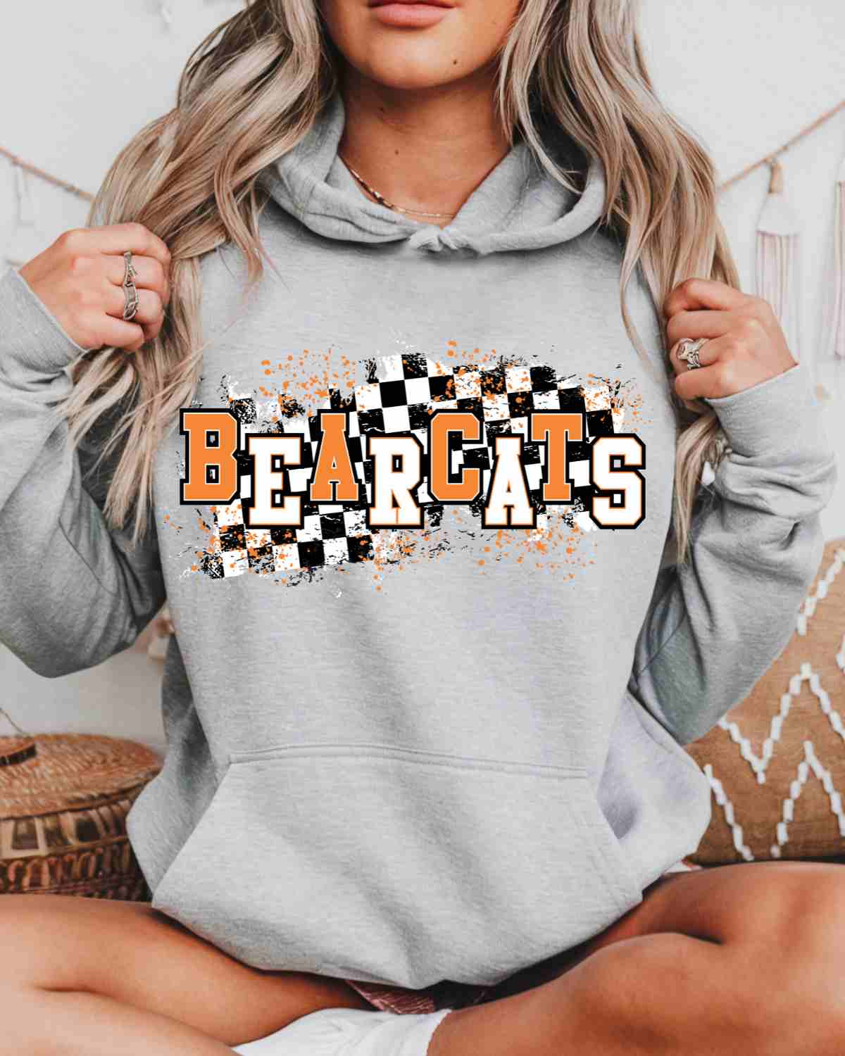 Bearcats Checkered Swash DTF Transfer