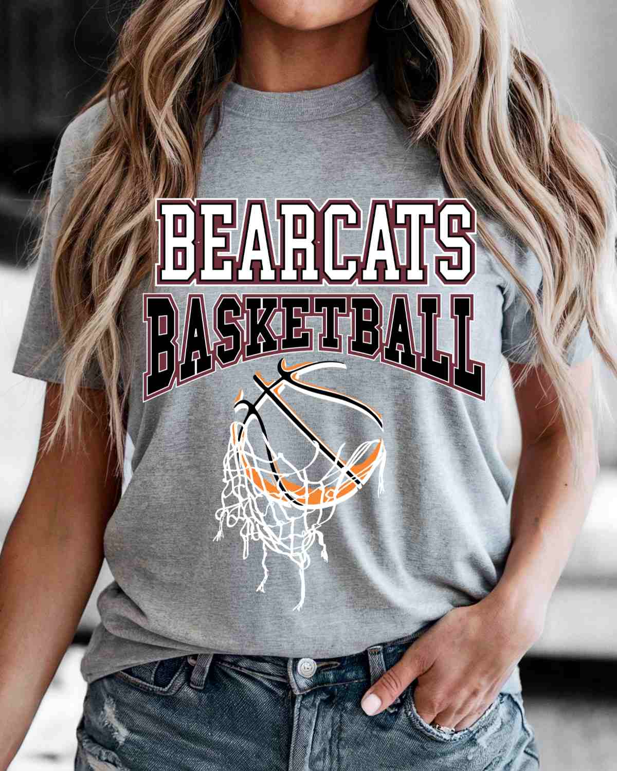 Bearcats Basketball Hanging Net DTF Transfer