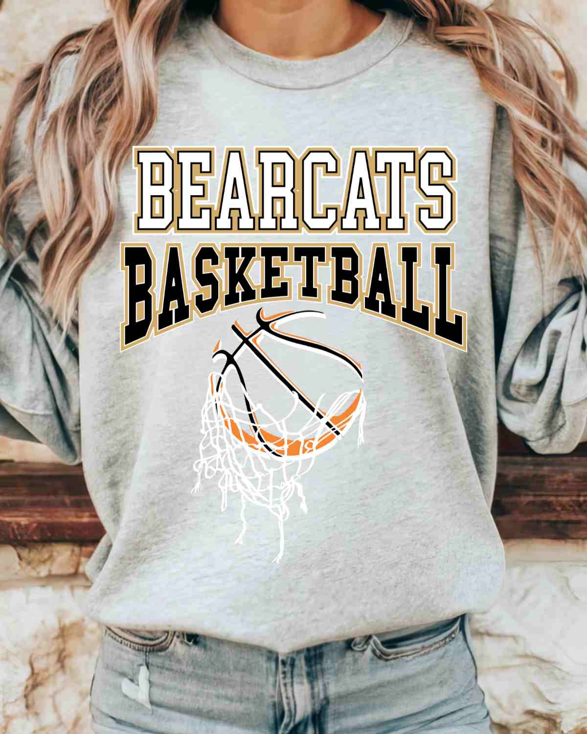 Bearcats Basketball Hanging Net DTF Transfer