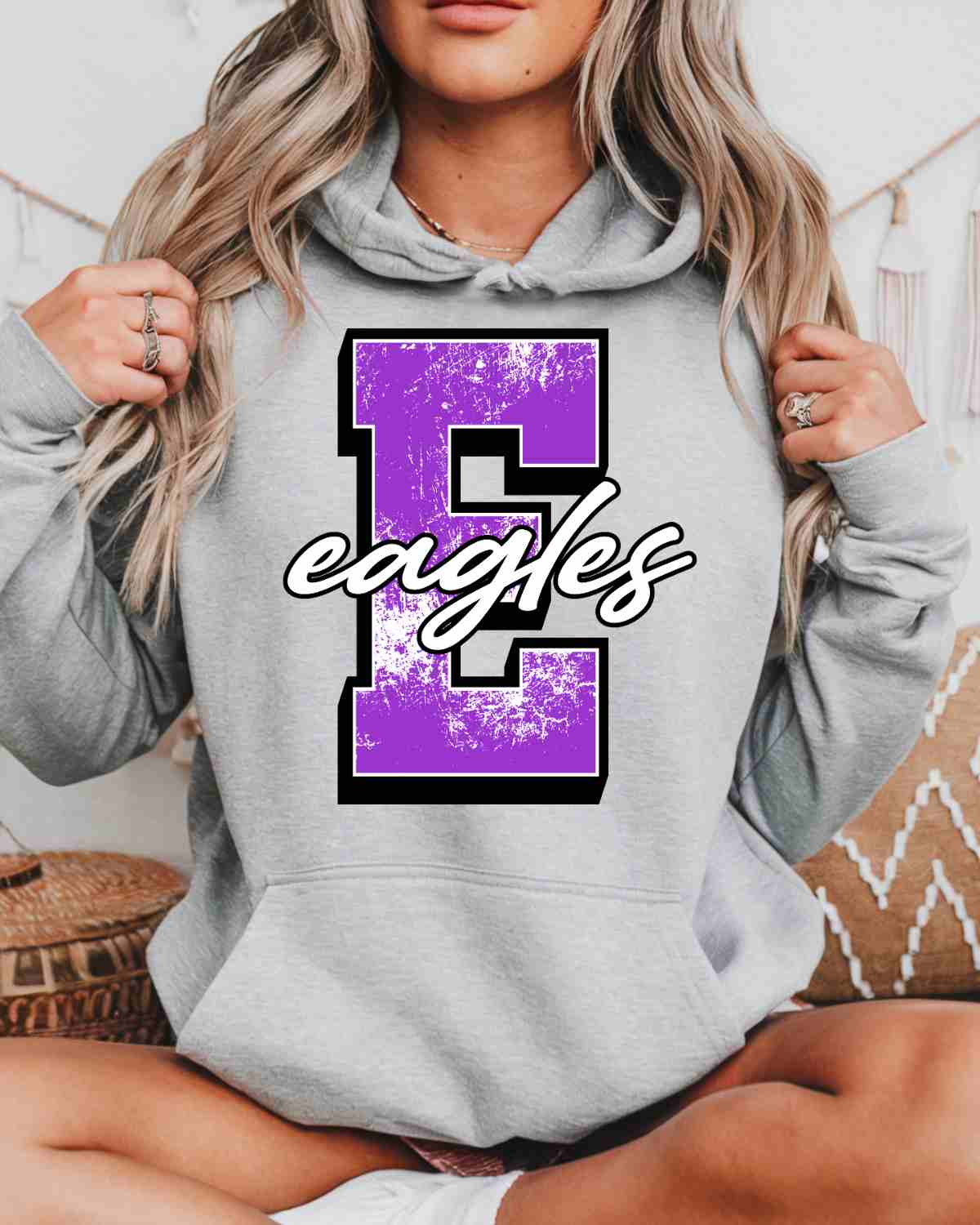 Eagles Distressed Letter DTF Transfer