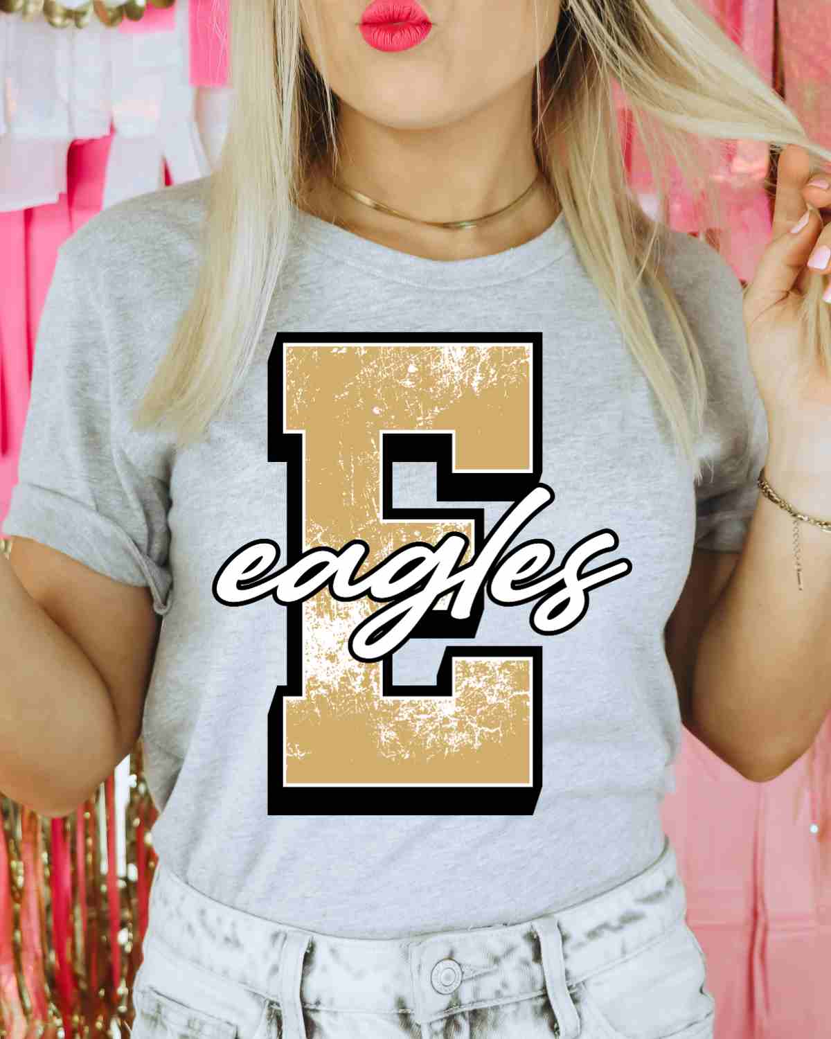 Eagles Distressed Letter DTF Transfer