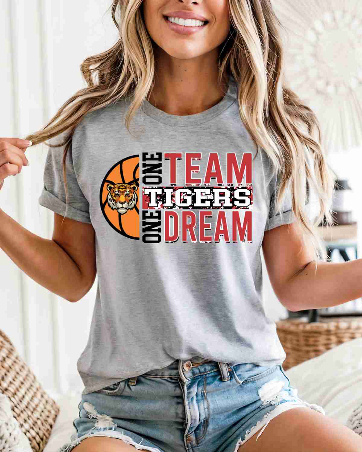 One Team One Dream Tigers Basketball DTF Transfer