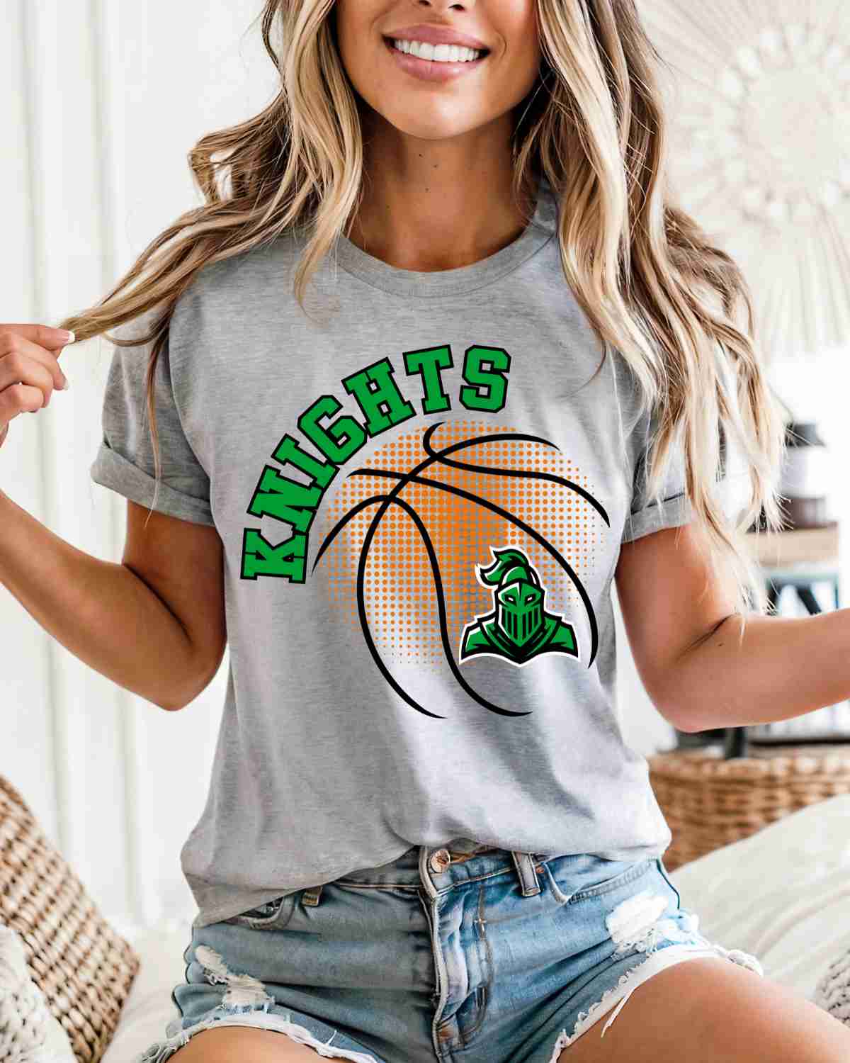 Knights Basketball Halftone DTF Transfer