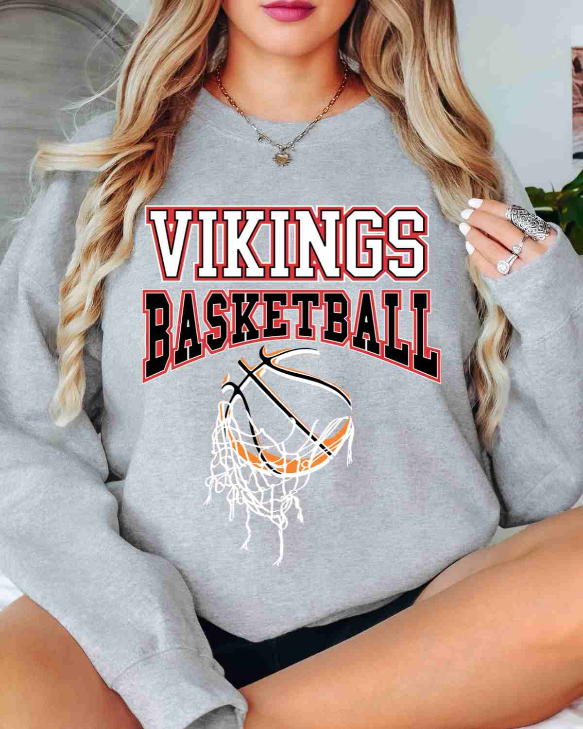 Vikings Basketball Hanging Net DTF Transfer