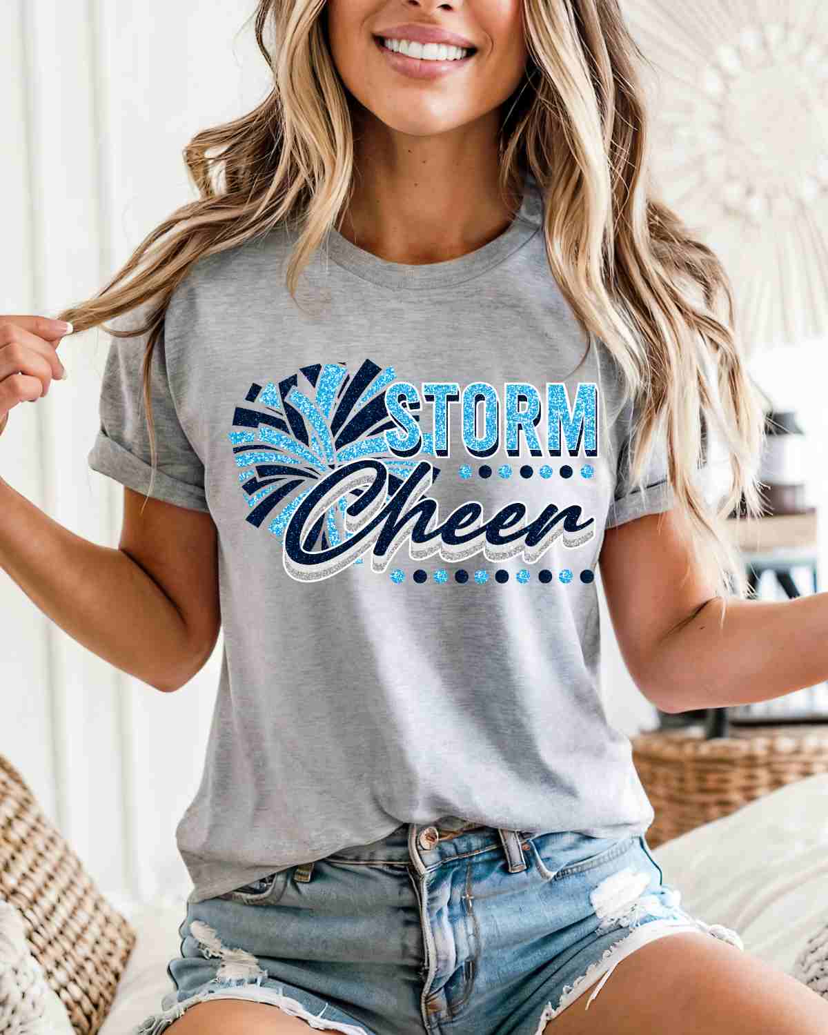 Storm Cheer Pom Dots DTF Transfer