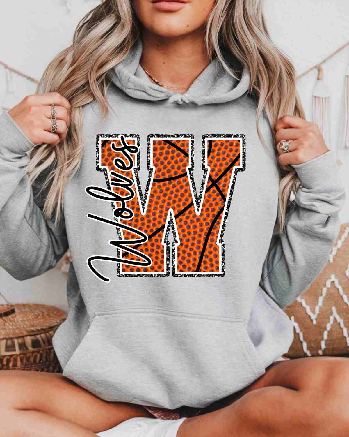 Wolves Basketball Letter DTF Transfer