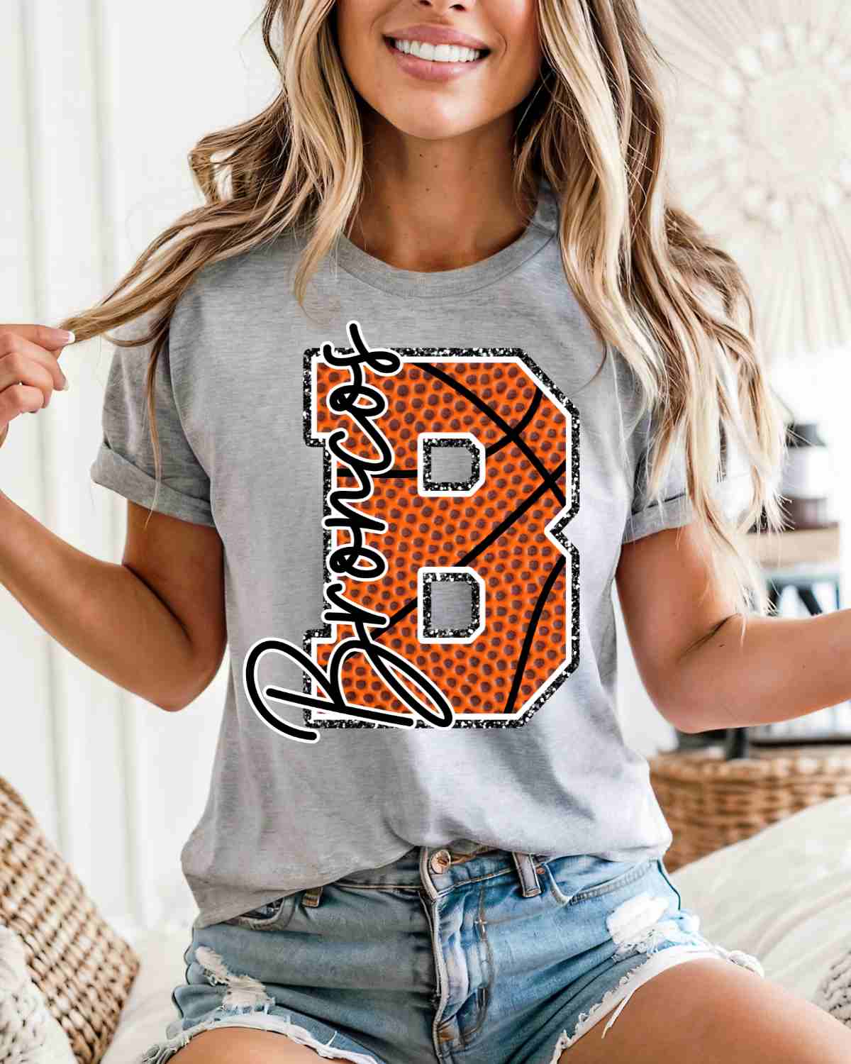 Broncos Basketball Letter DTF Transfer