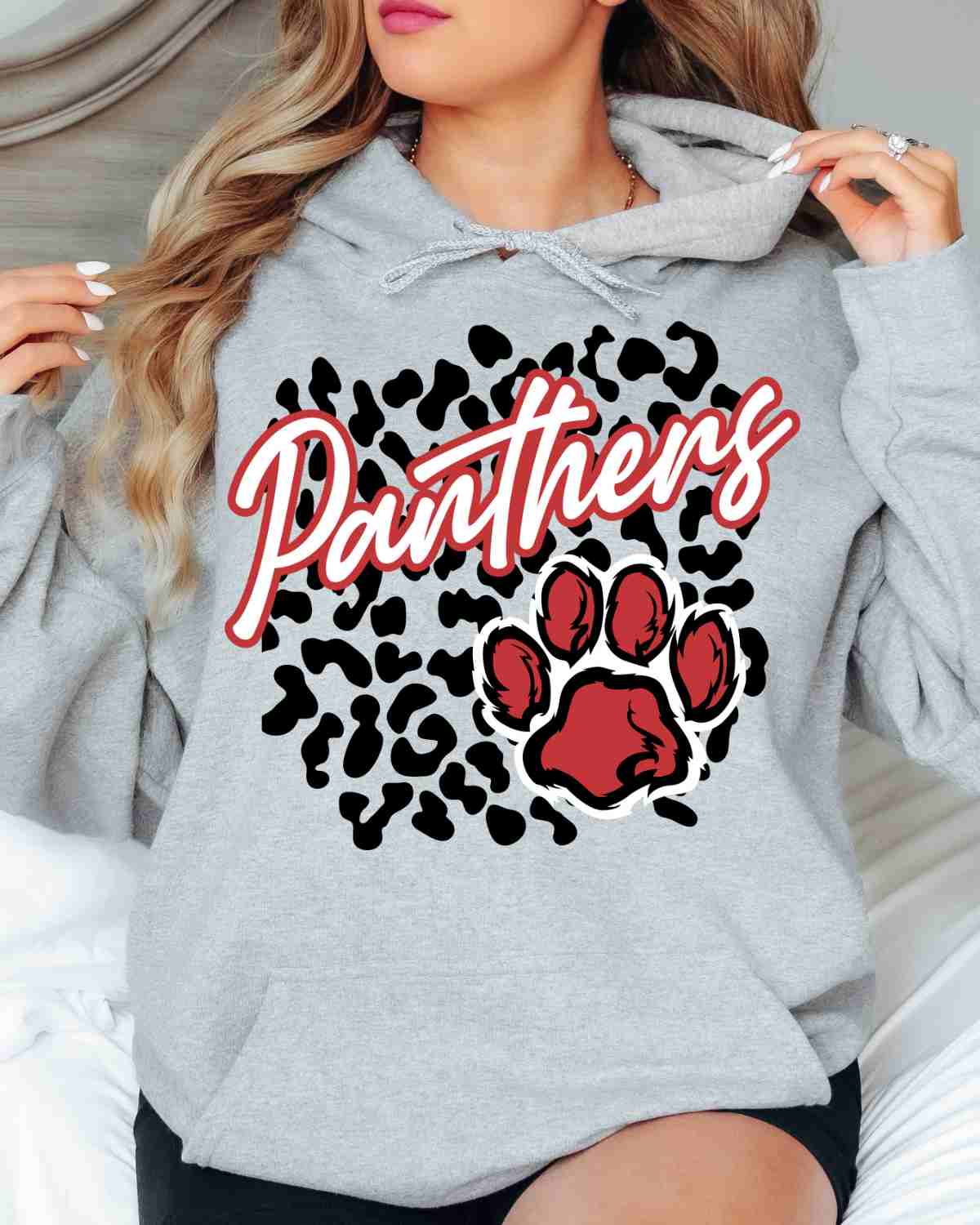 Panthers Leopard Print Paw DTF Transfer - Rustic Grace Heat Transfer Company