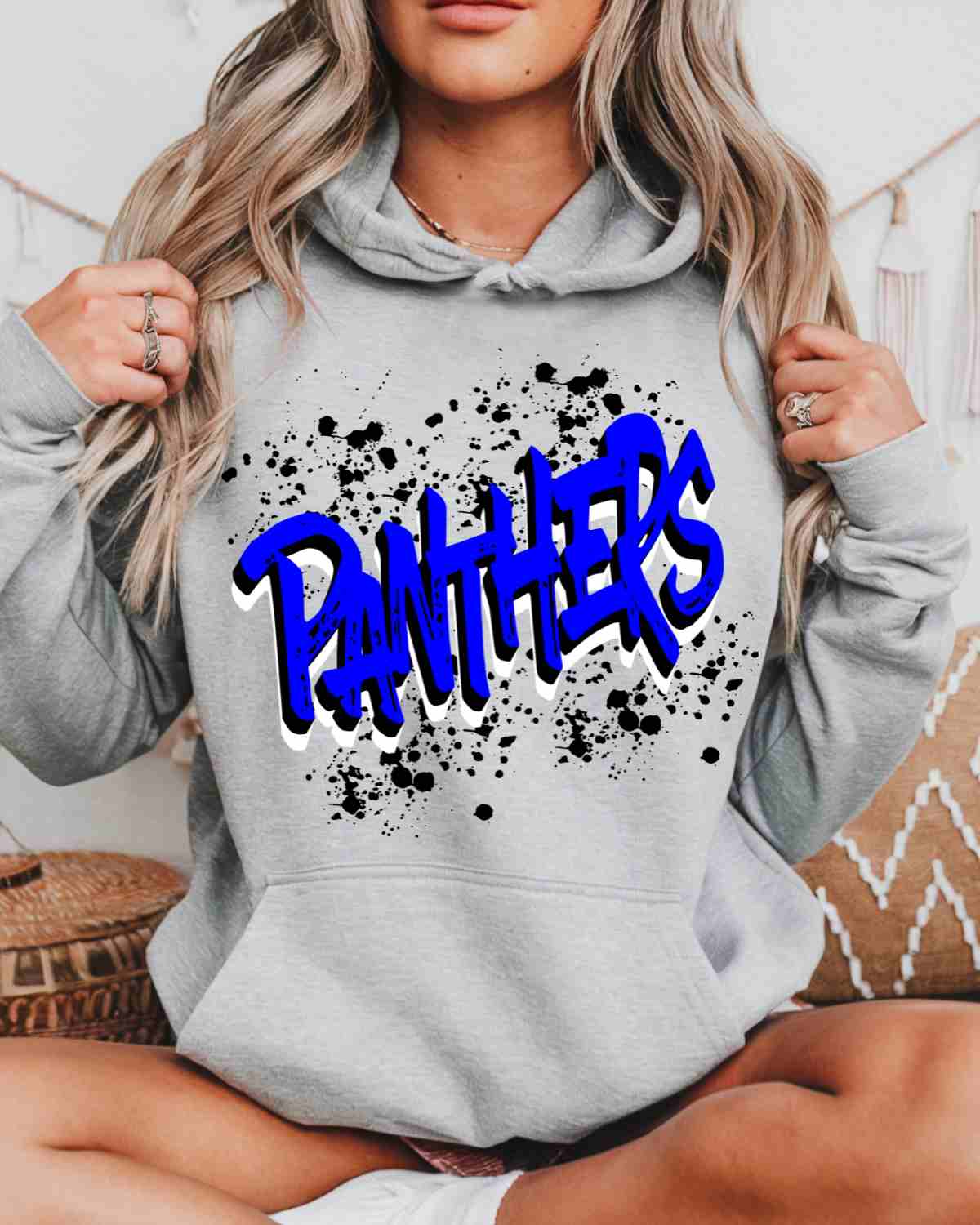 Panthers Brushstroke DTF Transfer