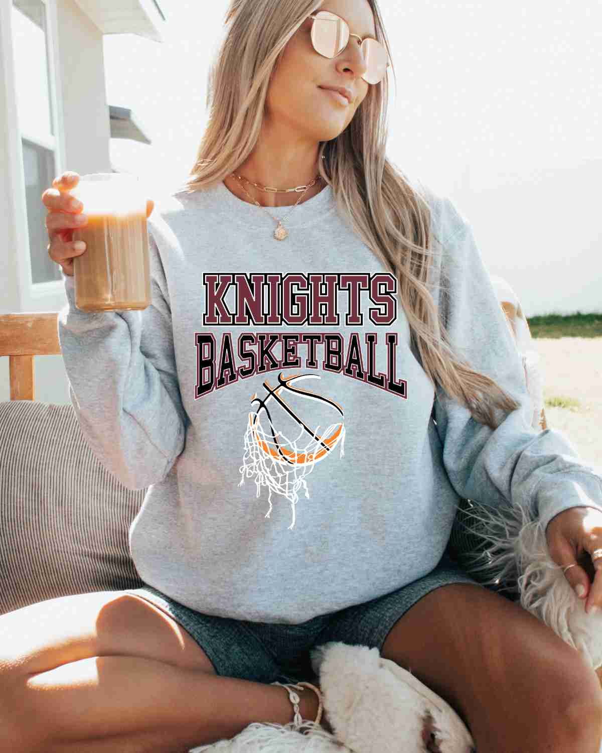 Knights Basketball Hanging Net DTF Transfer