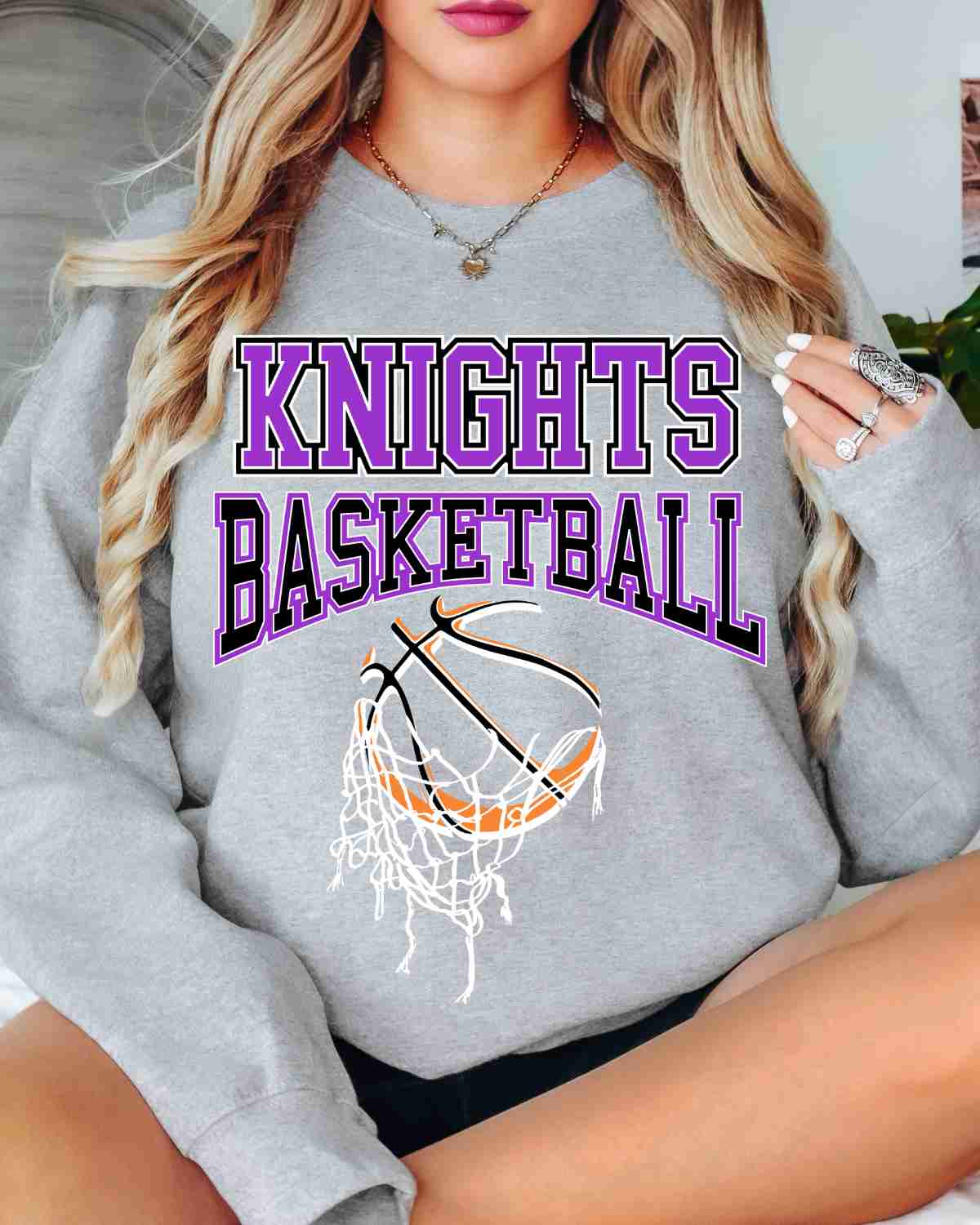 Knights Basketball Hanging Net DTF Transfer
