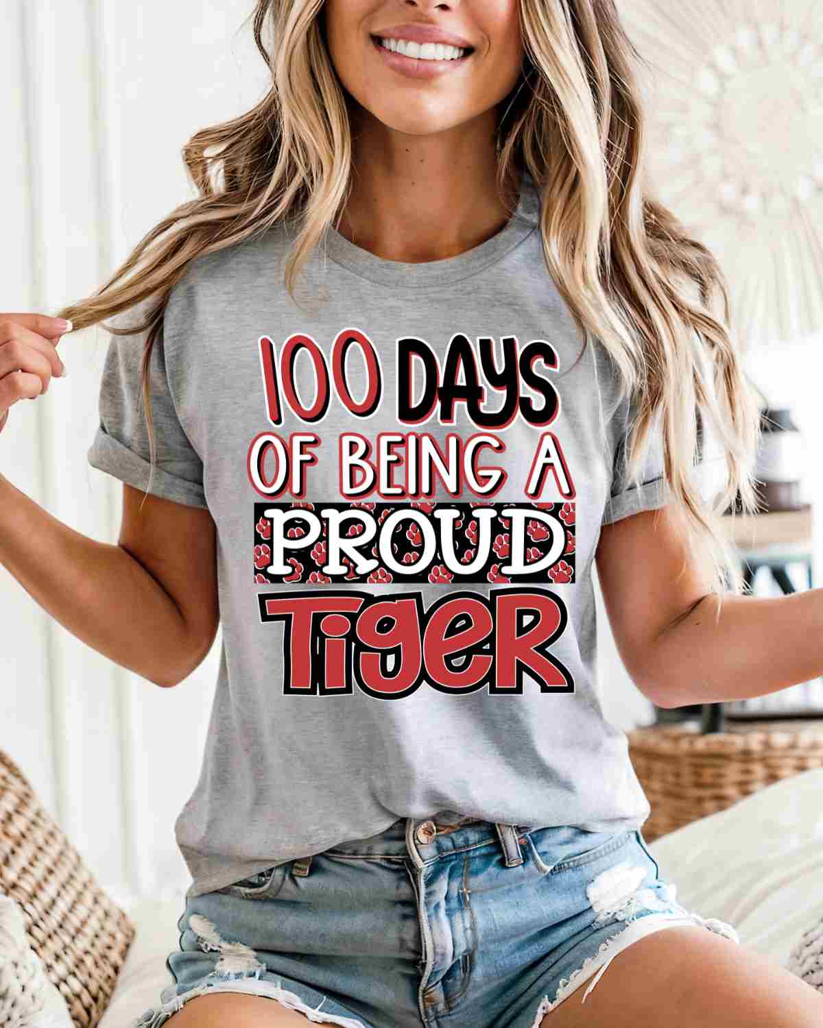 100 Days of Being a Proud Tiger DTF Transfer