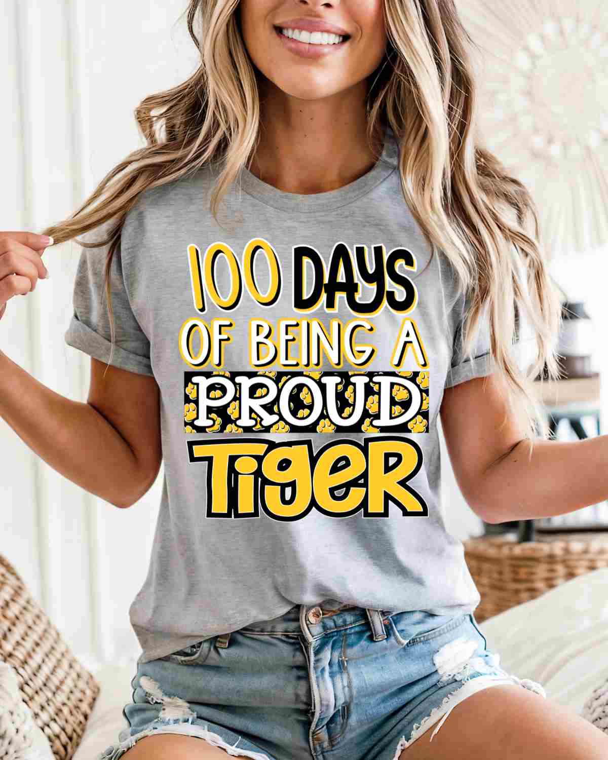 100 Days of Being a Proud Tiger DTF Transfer