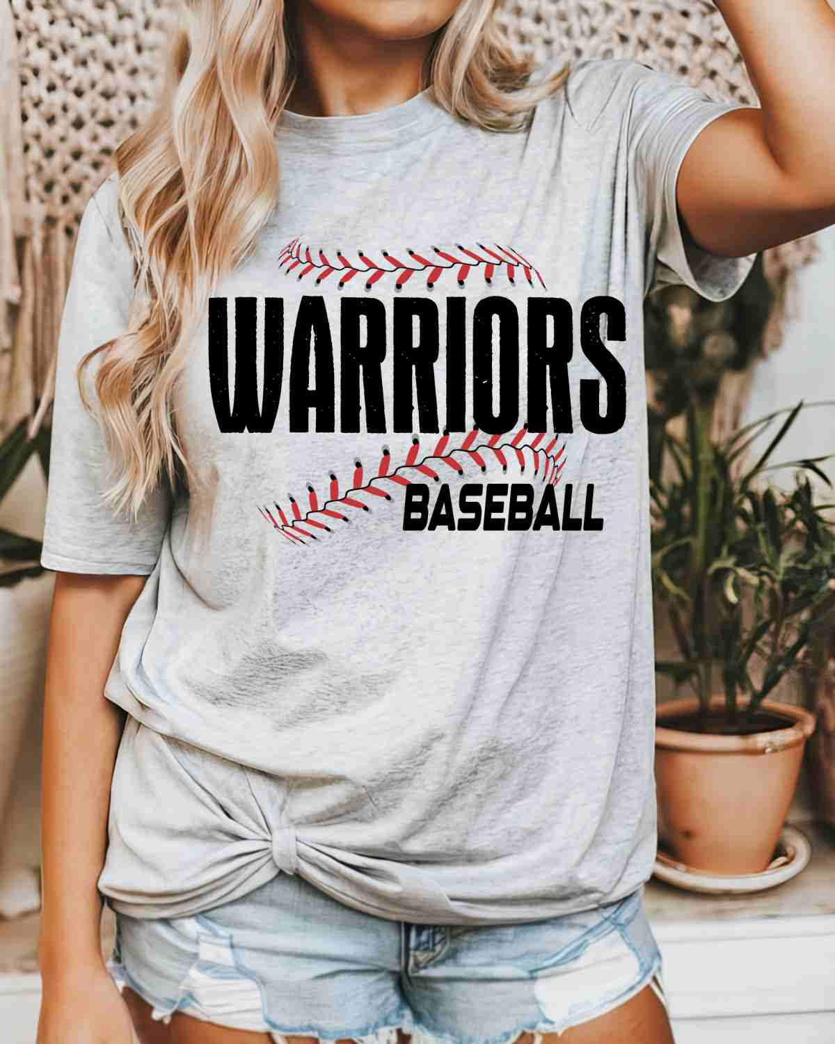Warriors Baseball Laces DTF Transfer - Rustic Grace Heat Transfer Company
