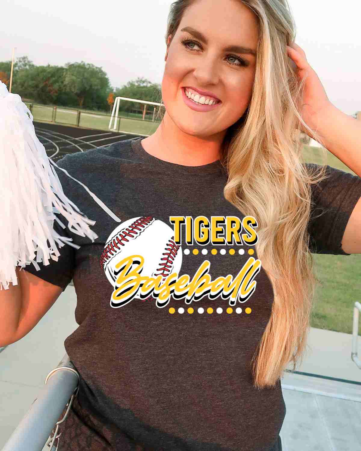 Tigers Baseball Dots DTF Transfer - Rustic Grace Heat Transfer Company