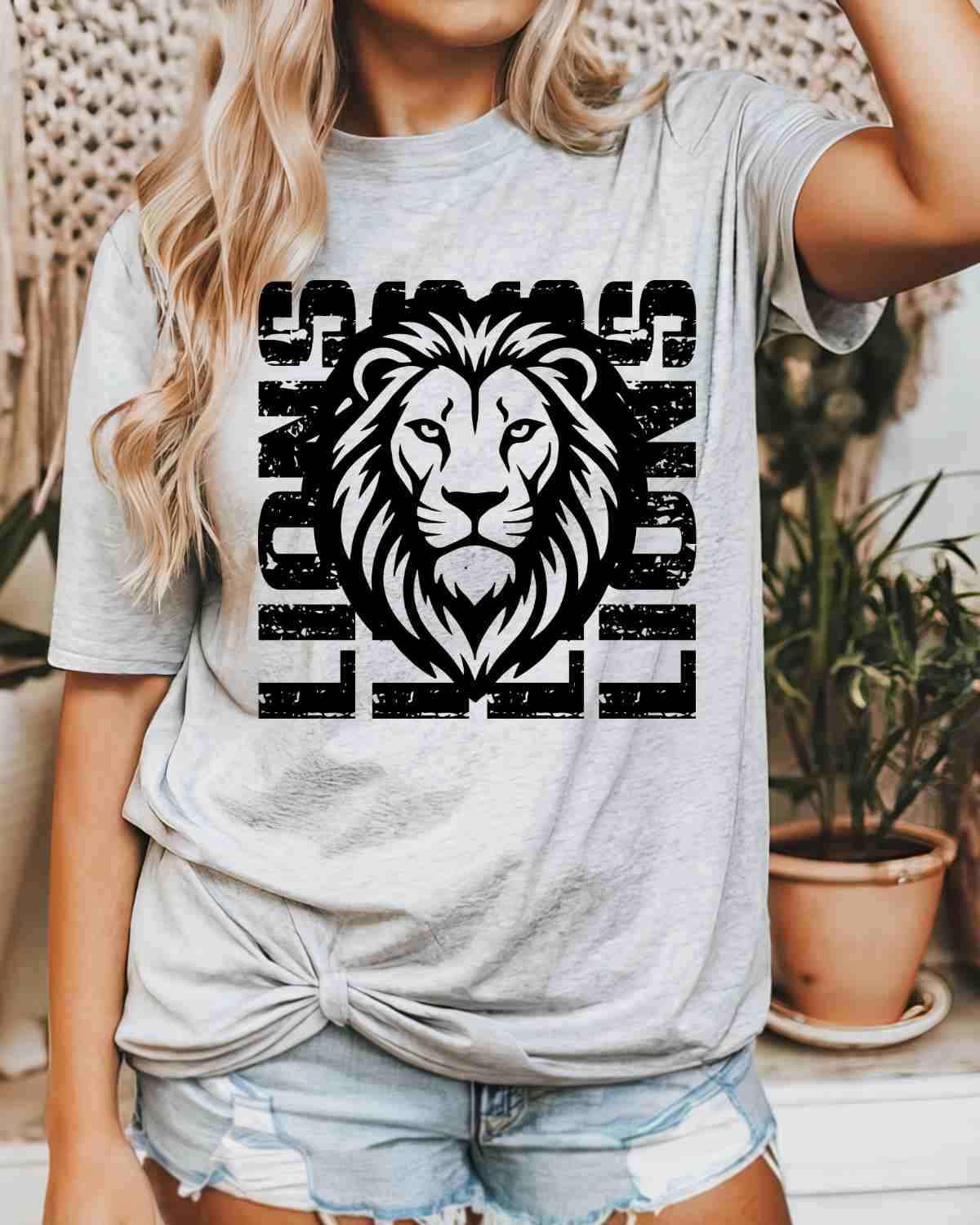Lions Repeating Logo DTF Transfer