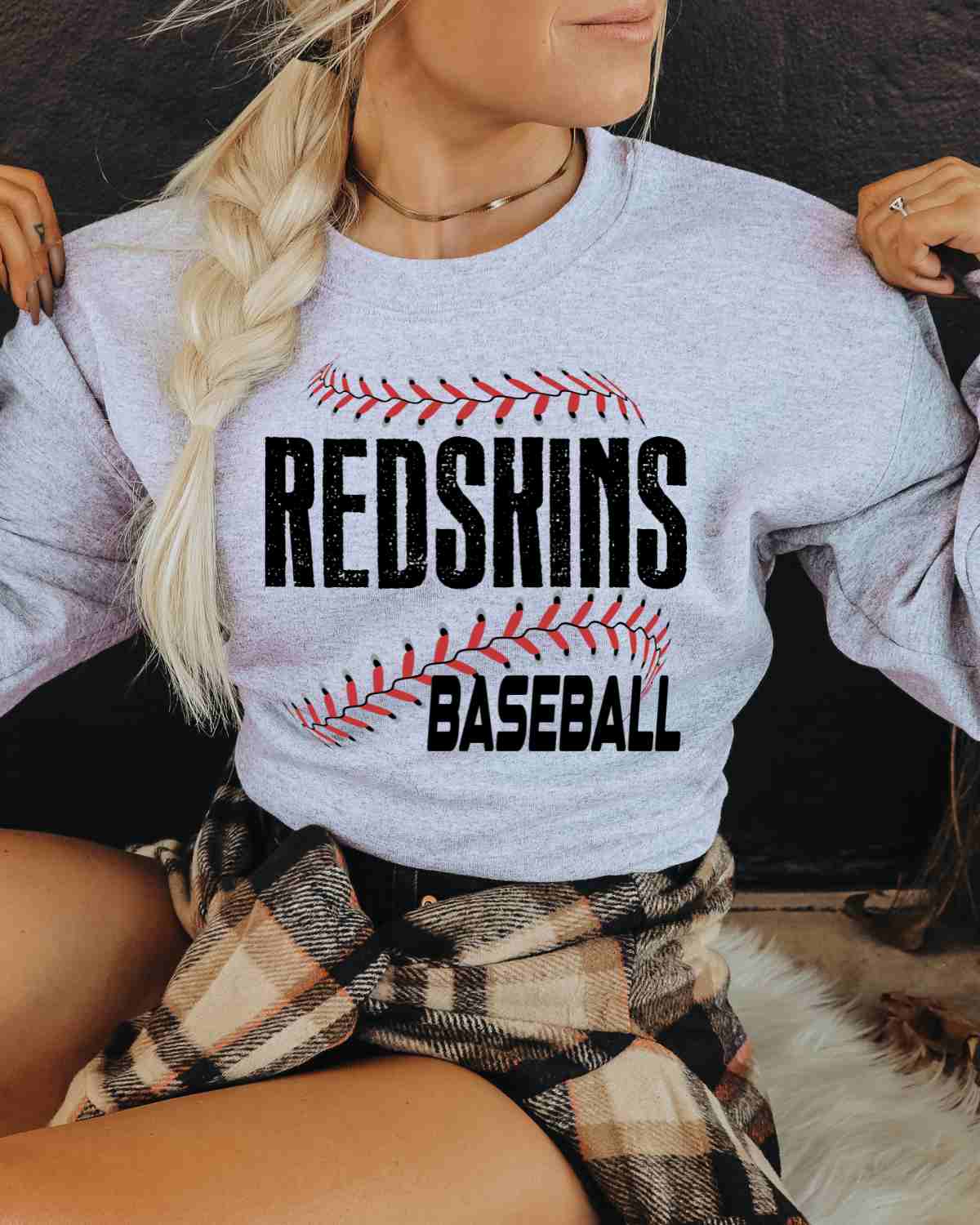 Redskins Baseball Laces DTF Transfer