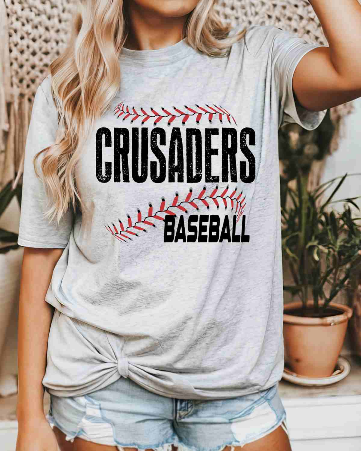 Crusaders Baseball Laces DTF Transfer