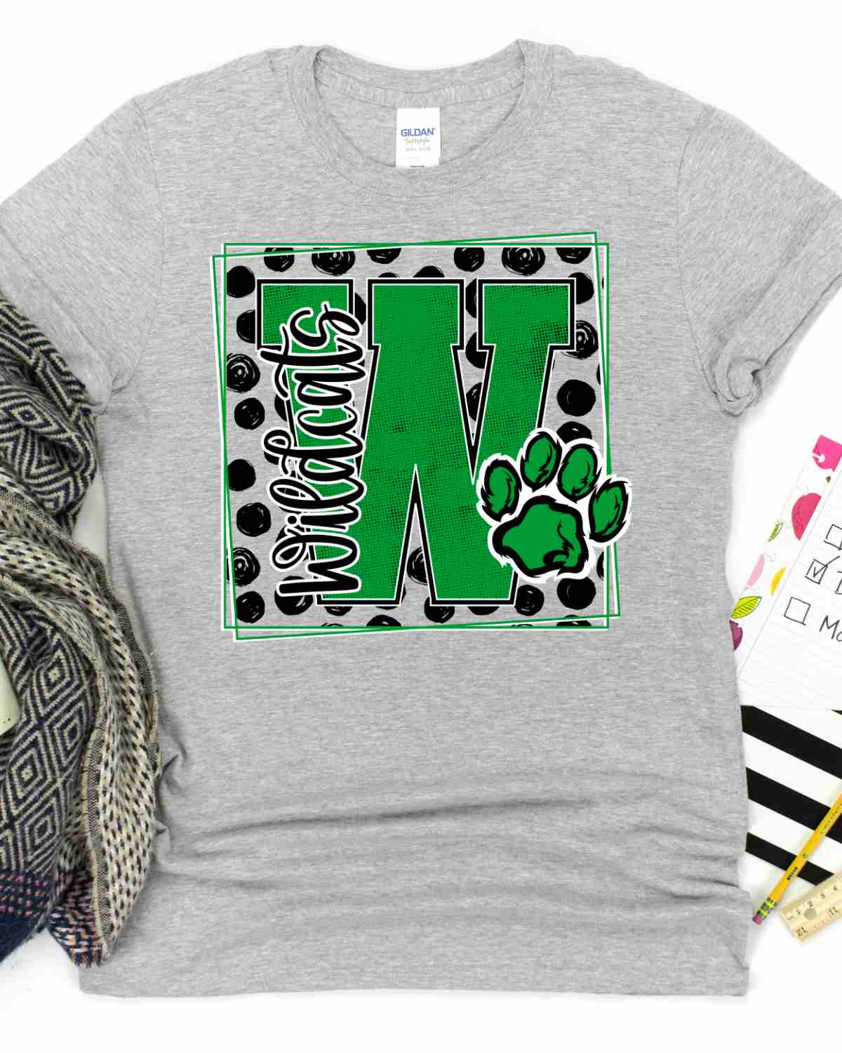 Wildcats Square Polka Dot DTF Transfer