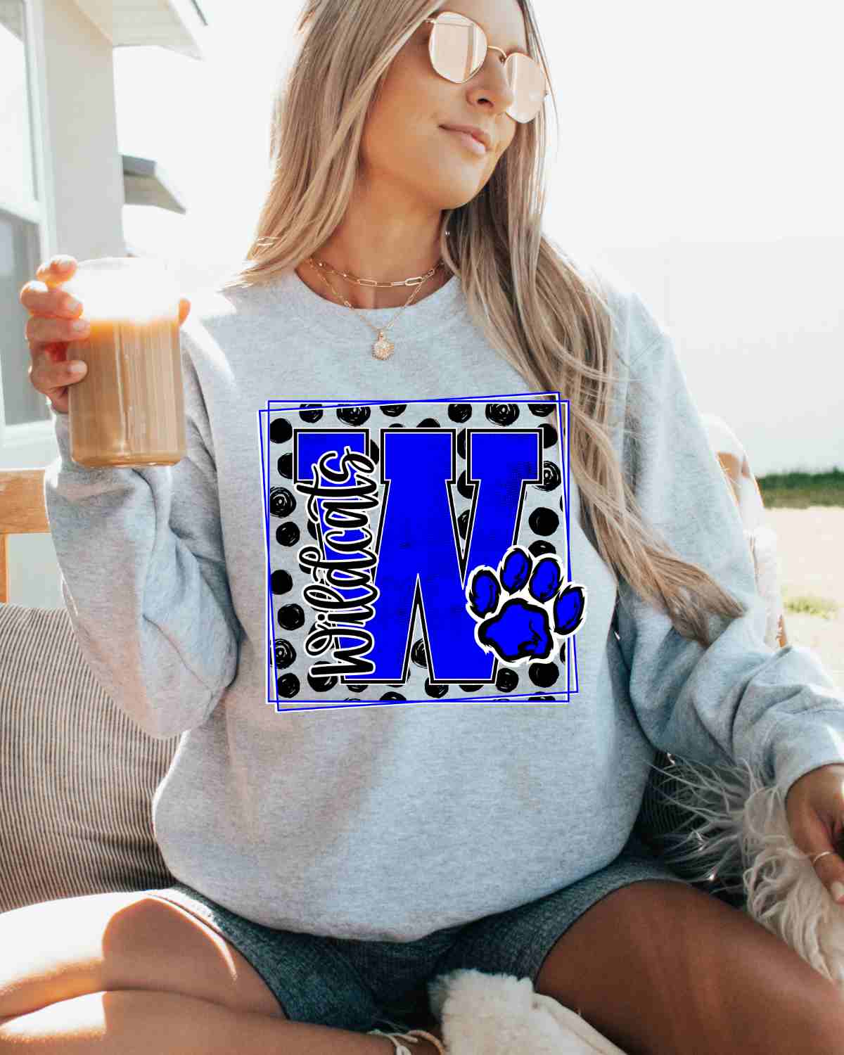 Wildcats Square Polka Dot DTF Transfer