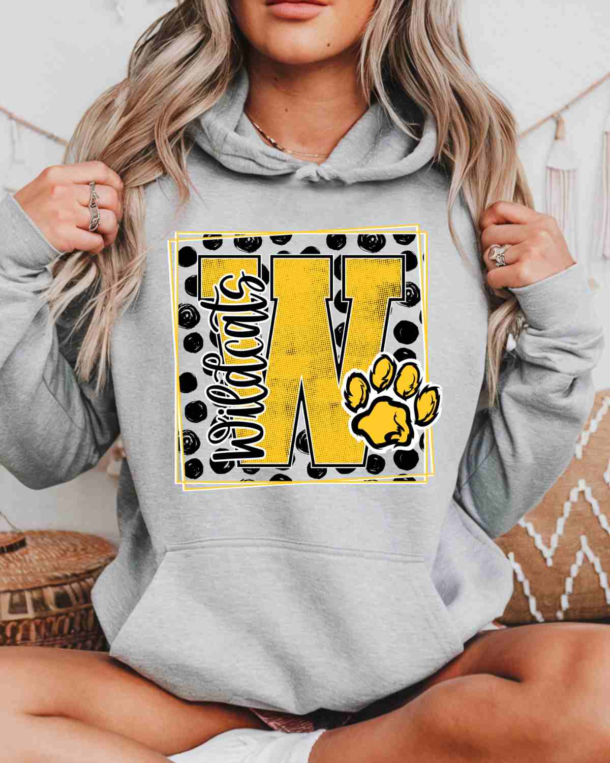 Wildcats Square Polka Dot DTF Transfer