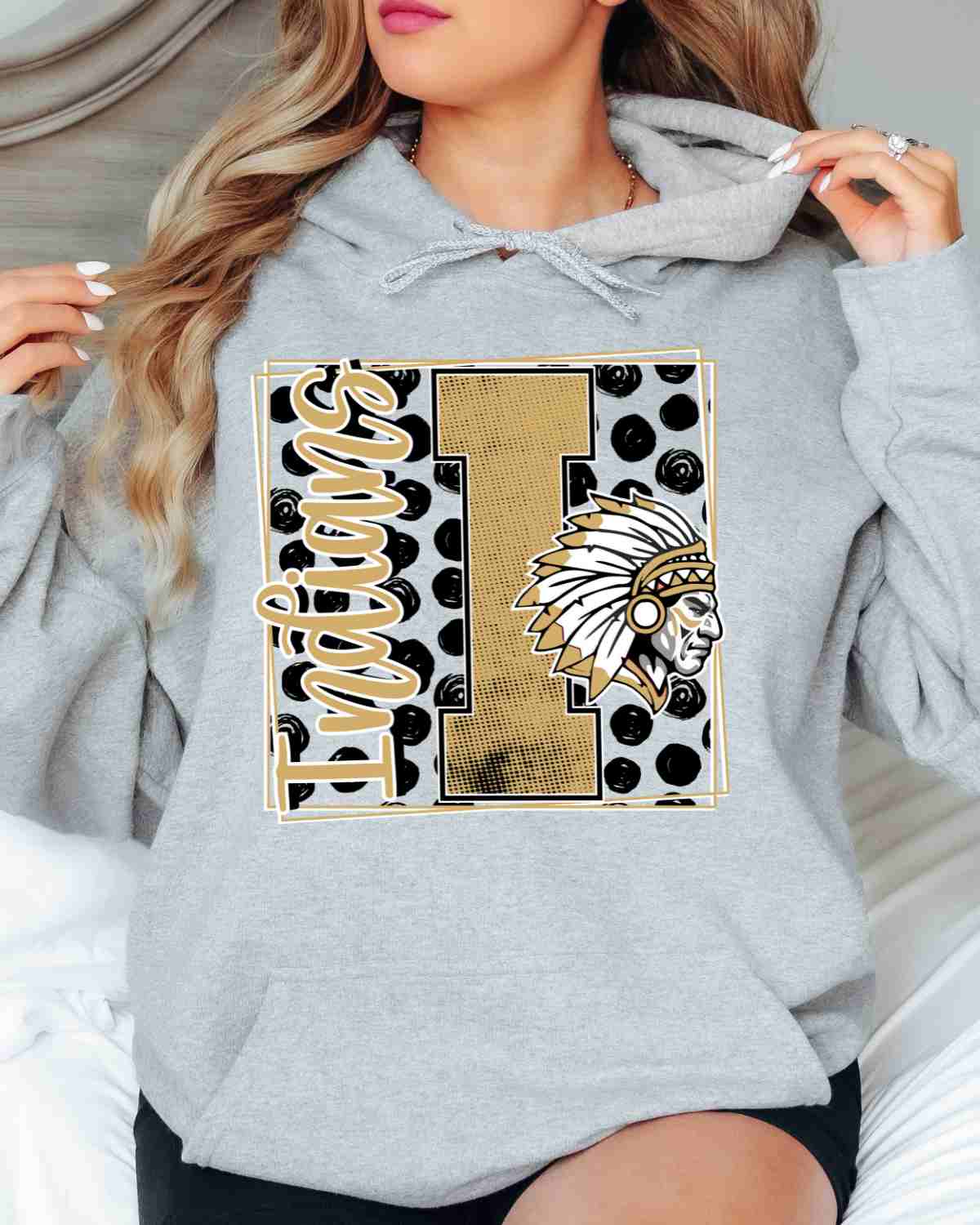 Indians Square Polka Dot DTF Transfer