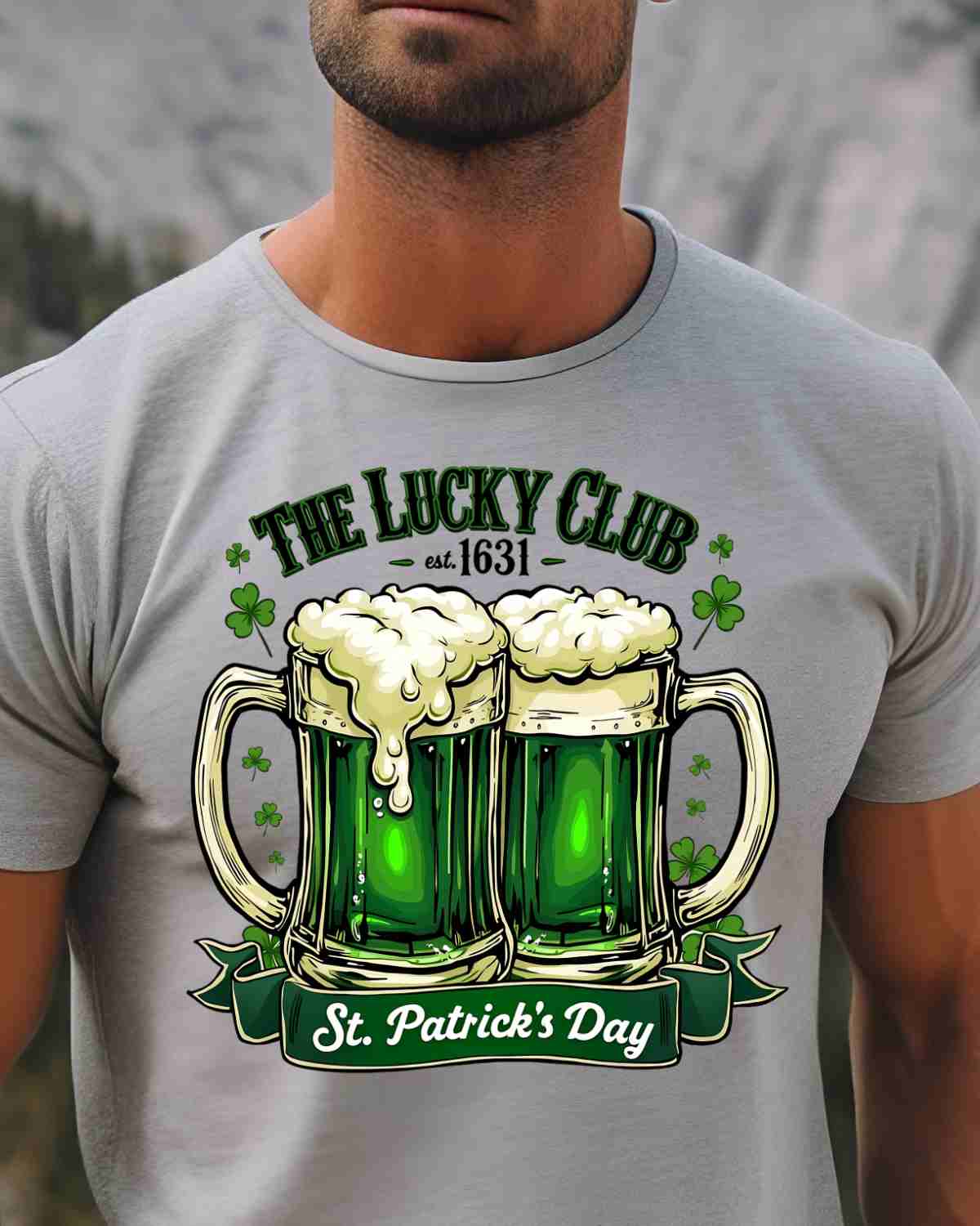 The Lucky Club Mugs DTF Transfer - Rustic Grace Heat Transfer Company