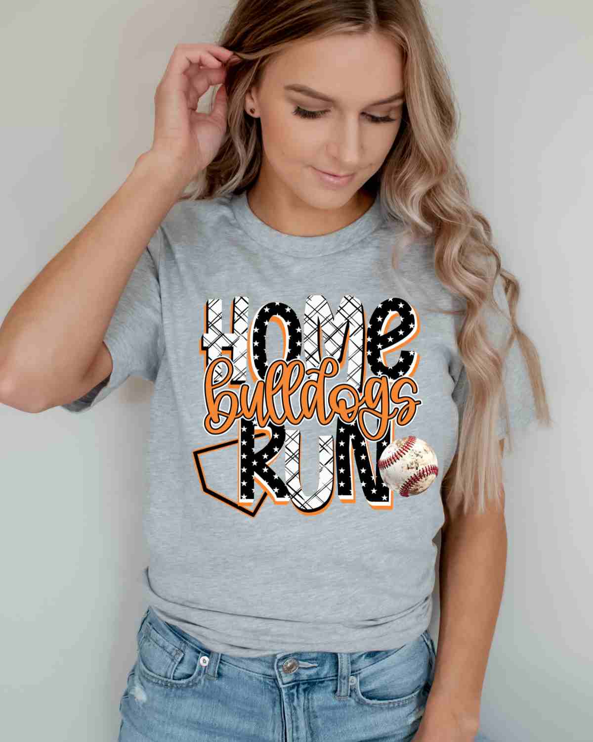 Home Run Bulldogs Word DTF Transfer - Rustic Grace Heat Transfer Company