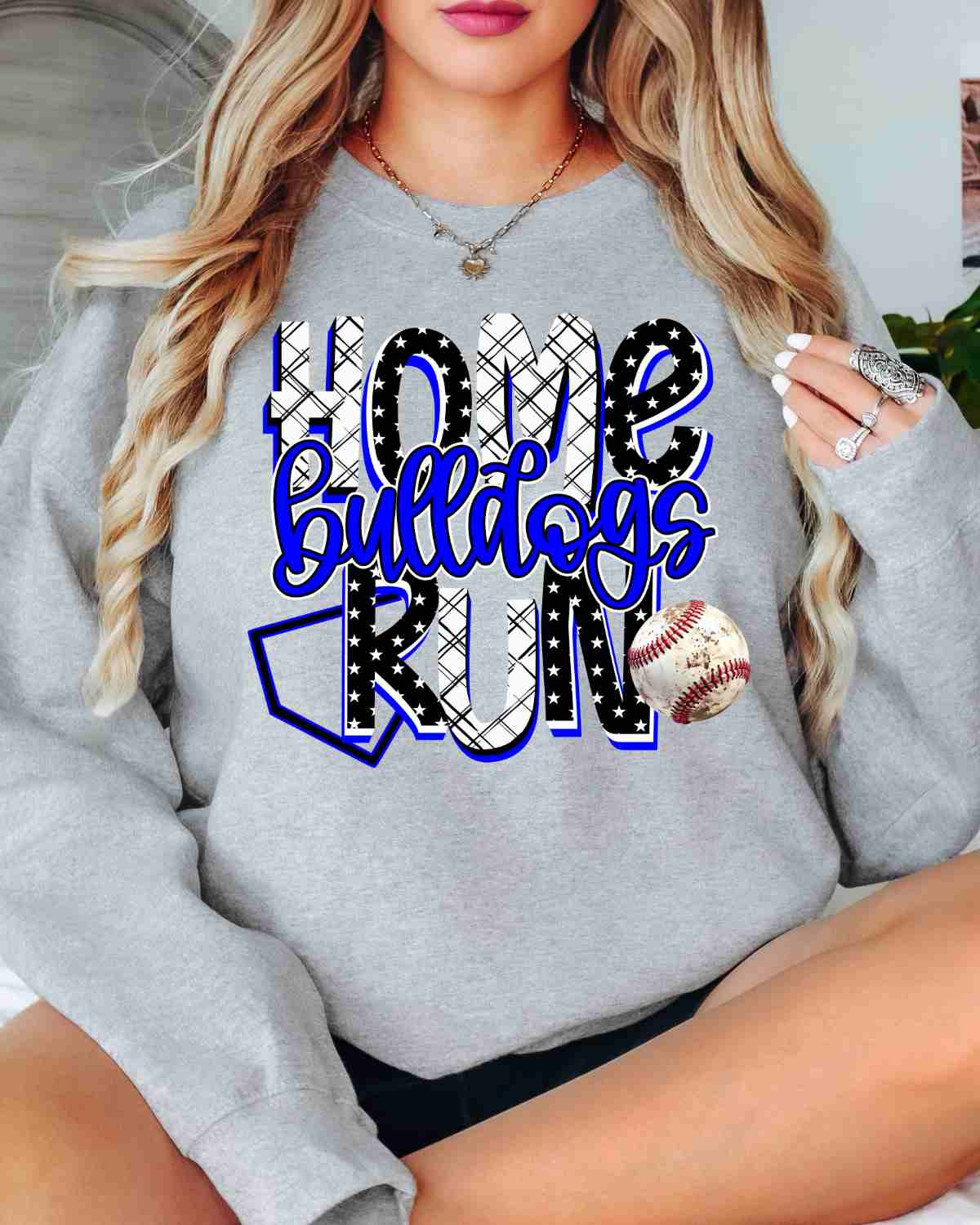 Home Run Bulldogs Word DTF Transfer - Rustic Grace Heat Transfer Company
