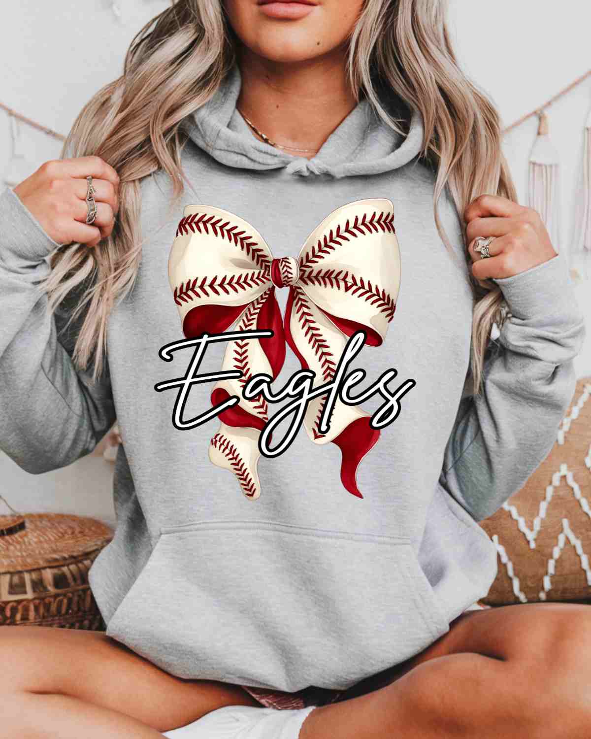 Custom Name Baseball Vintage Bow DTF Transfer - Rustic Grace Heat Transfer Company