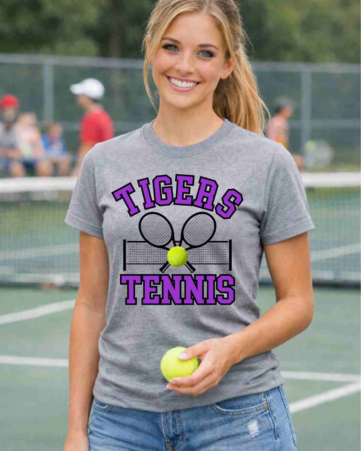 Tigers Tennis Crossed Clubs DTF Transfer - Rustic Grace Heat Transfer Company