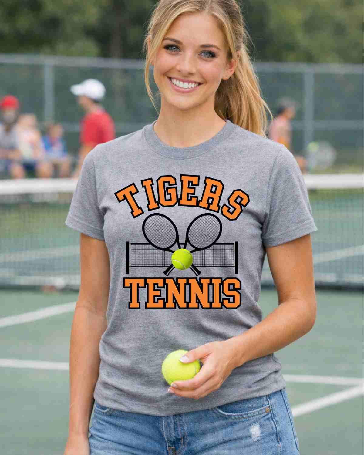 Tigers Tennis Crossed Clubs DTF Transfer - Rustic Grace Heat Transfer Company
