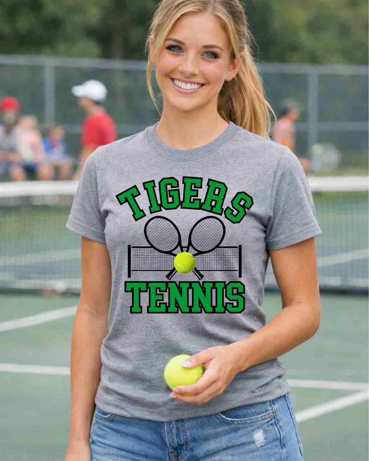Tigers Tennis Crossed Clubs DTF Transfer - Rustic Grace Heat Transfer Company