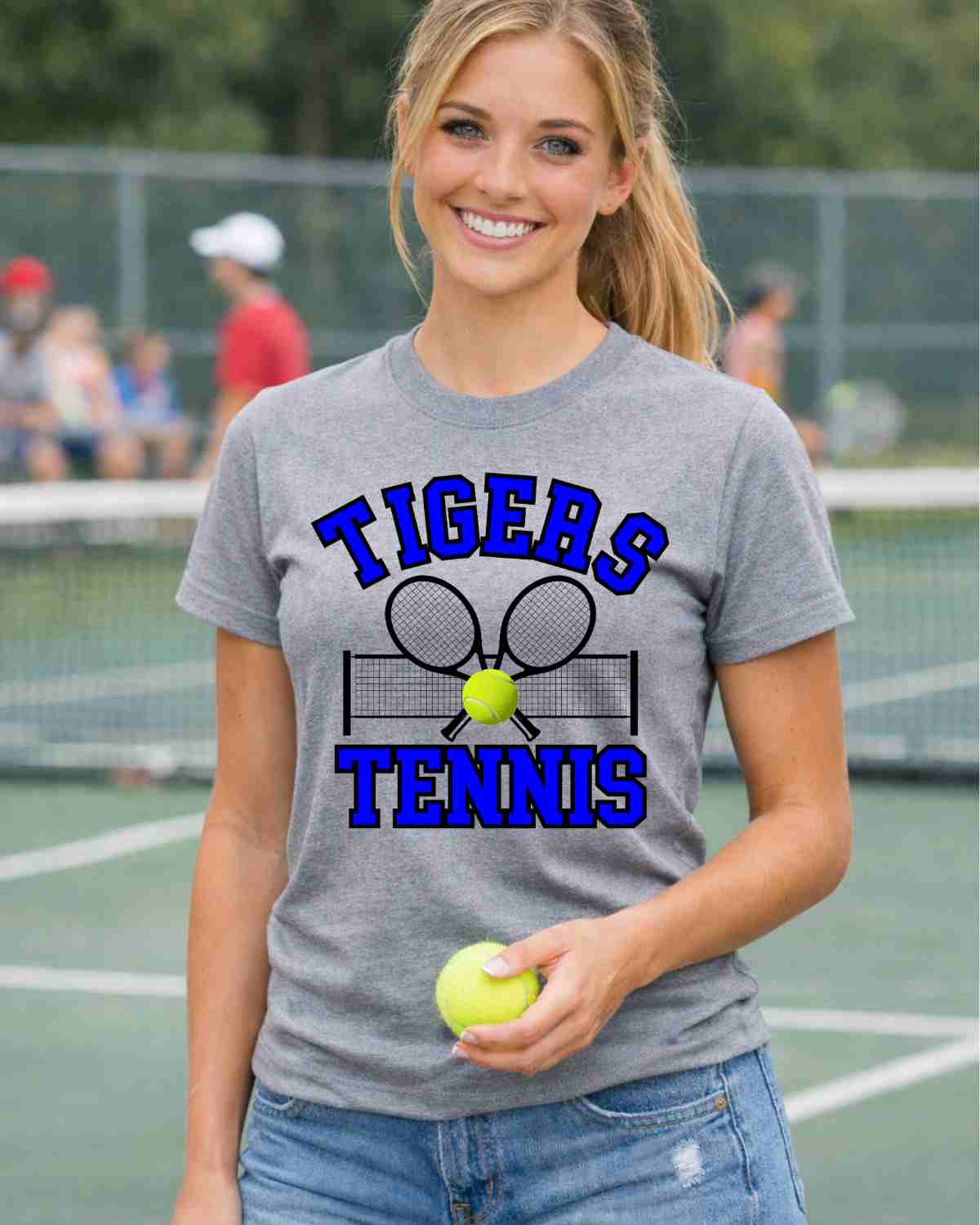 Tigers Tennis Crossed Clubs DTF Transfer - Rustic Grace Heat Transfer Company